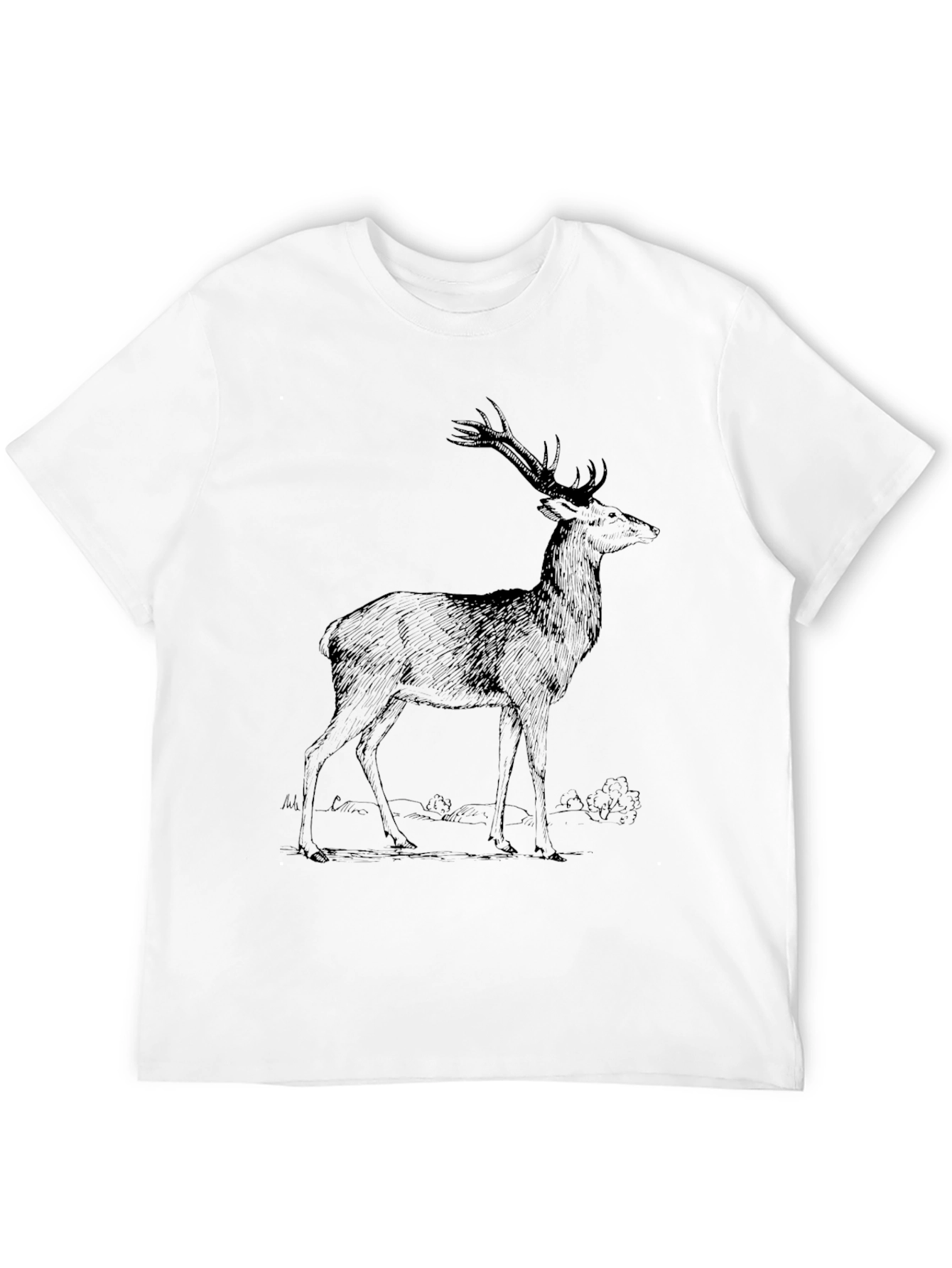 Deer Graphic Tee - Mens Black T-Shirt