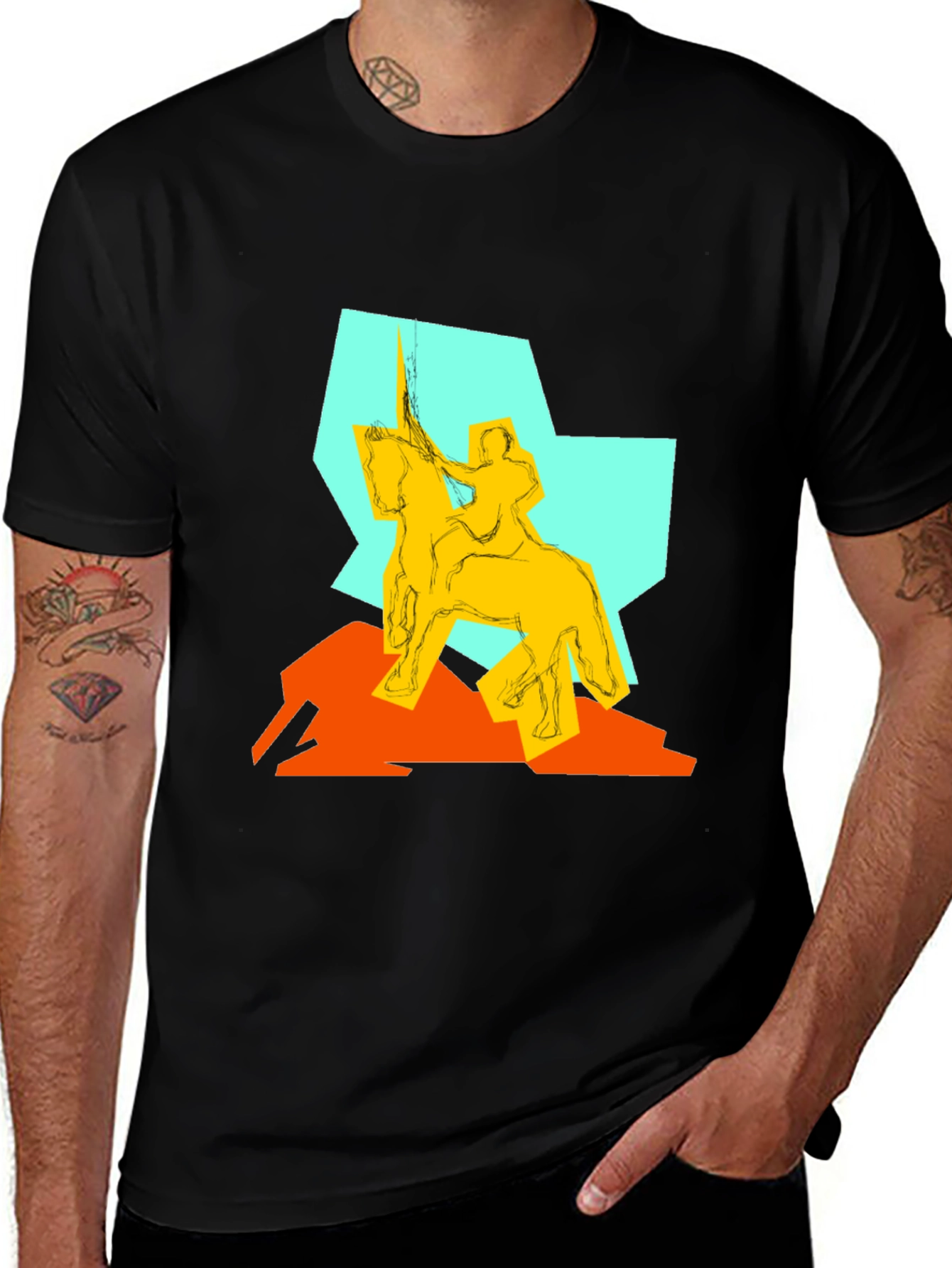 Abstract Knight Graphic Tee
