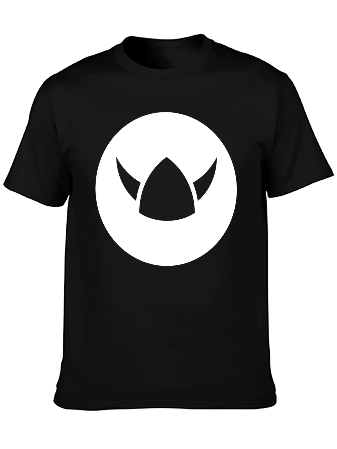 Viking Helmet Graphic Tee - Black Cotton Blend T-Shirt