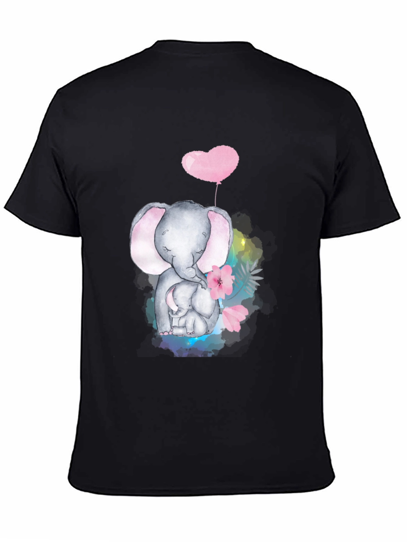 Elephant Mom & Baby T-Shirt - Heart Balloon