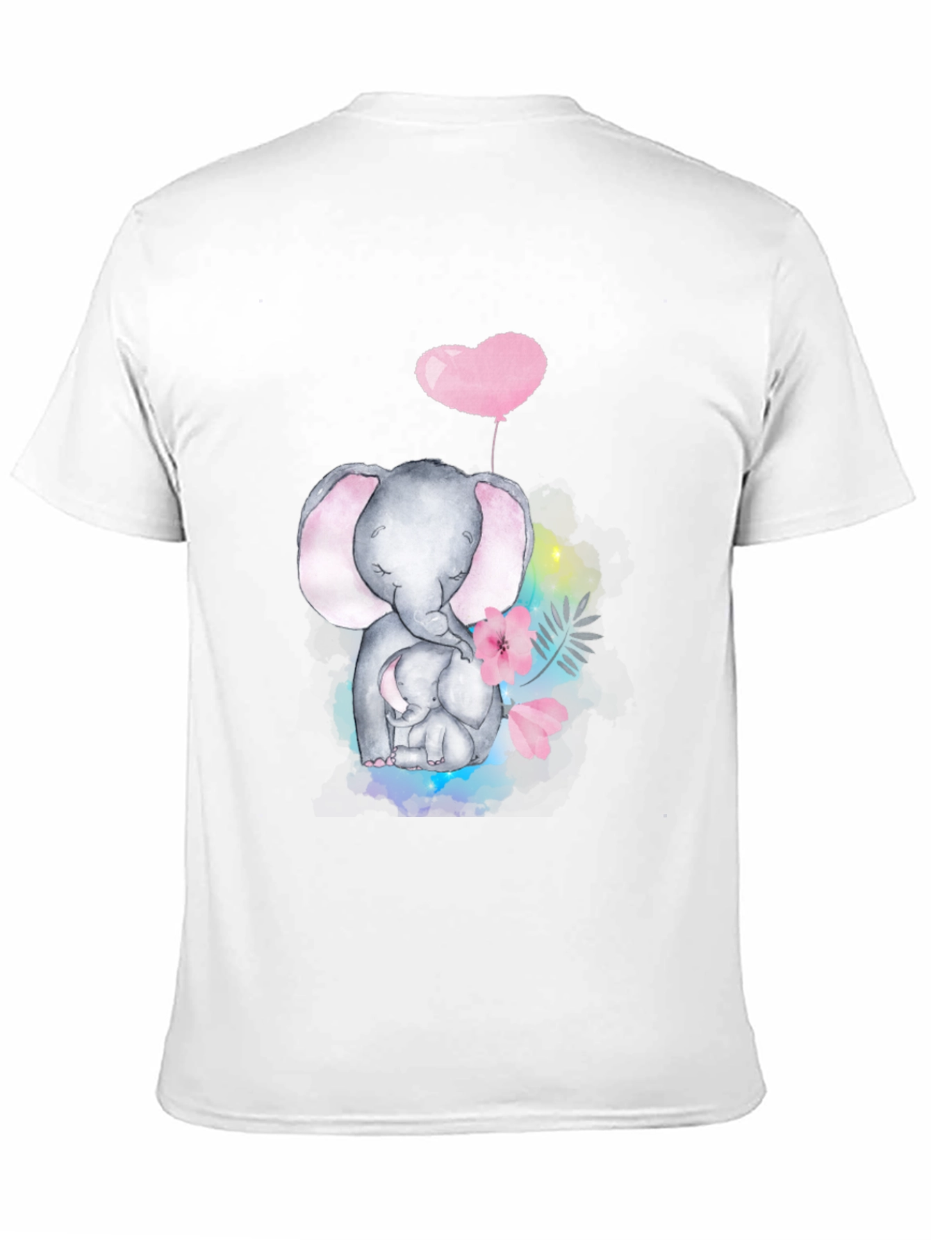Elephant Mom & Baby T-Shirt - Heart Balloon