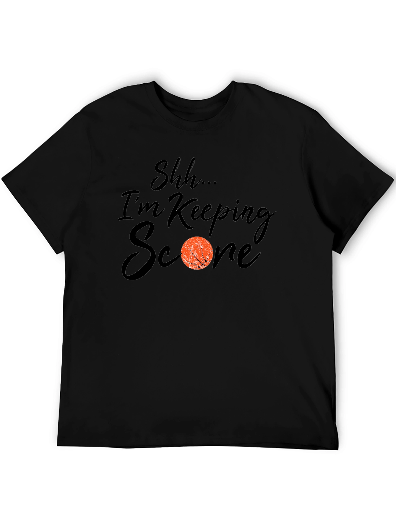 Shhh Im Keeping Score Black T-Shirt