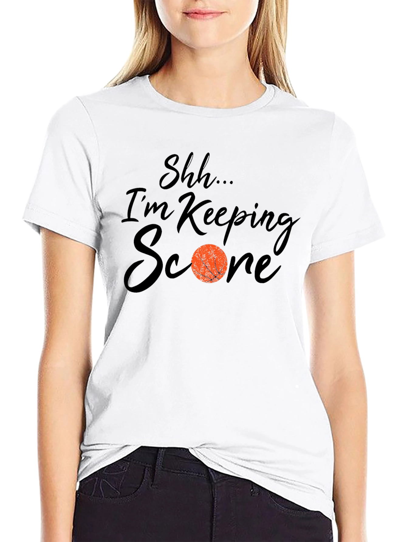 Shhh Im Keeping Score Black T-Shirt