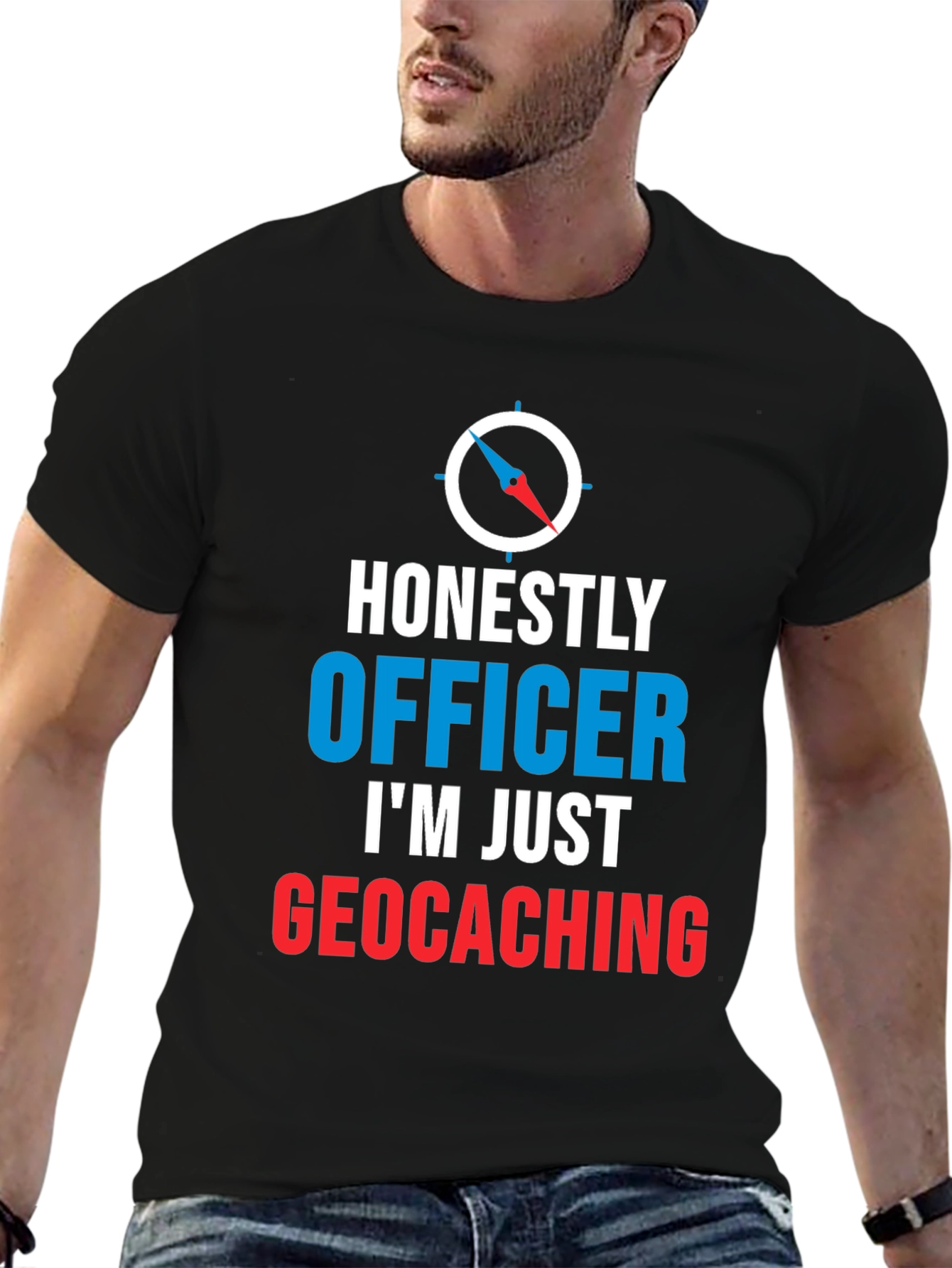 Honestly Officer Im Just Geocaching T-Shirt