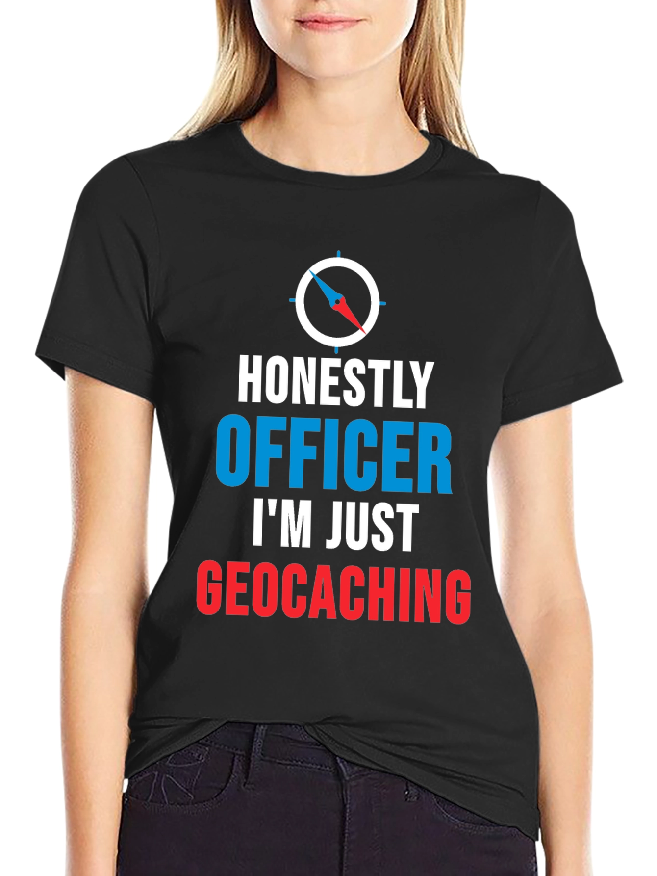 Honestly Officer Im Just Geocaching T-Shirt