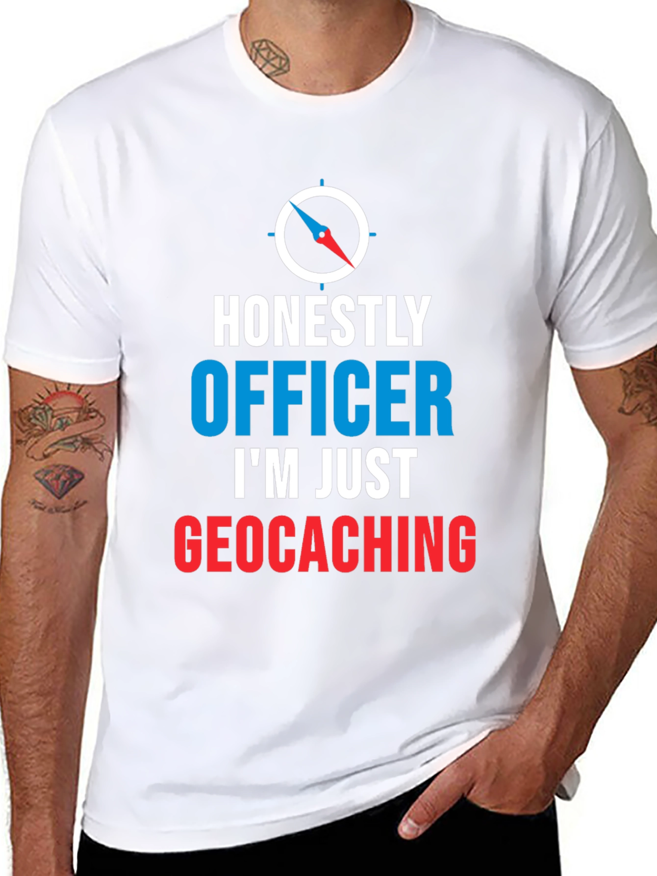 Honestly Officer Im Just Geocaching T-Shirt
