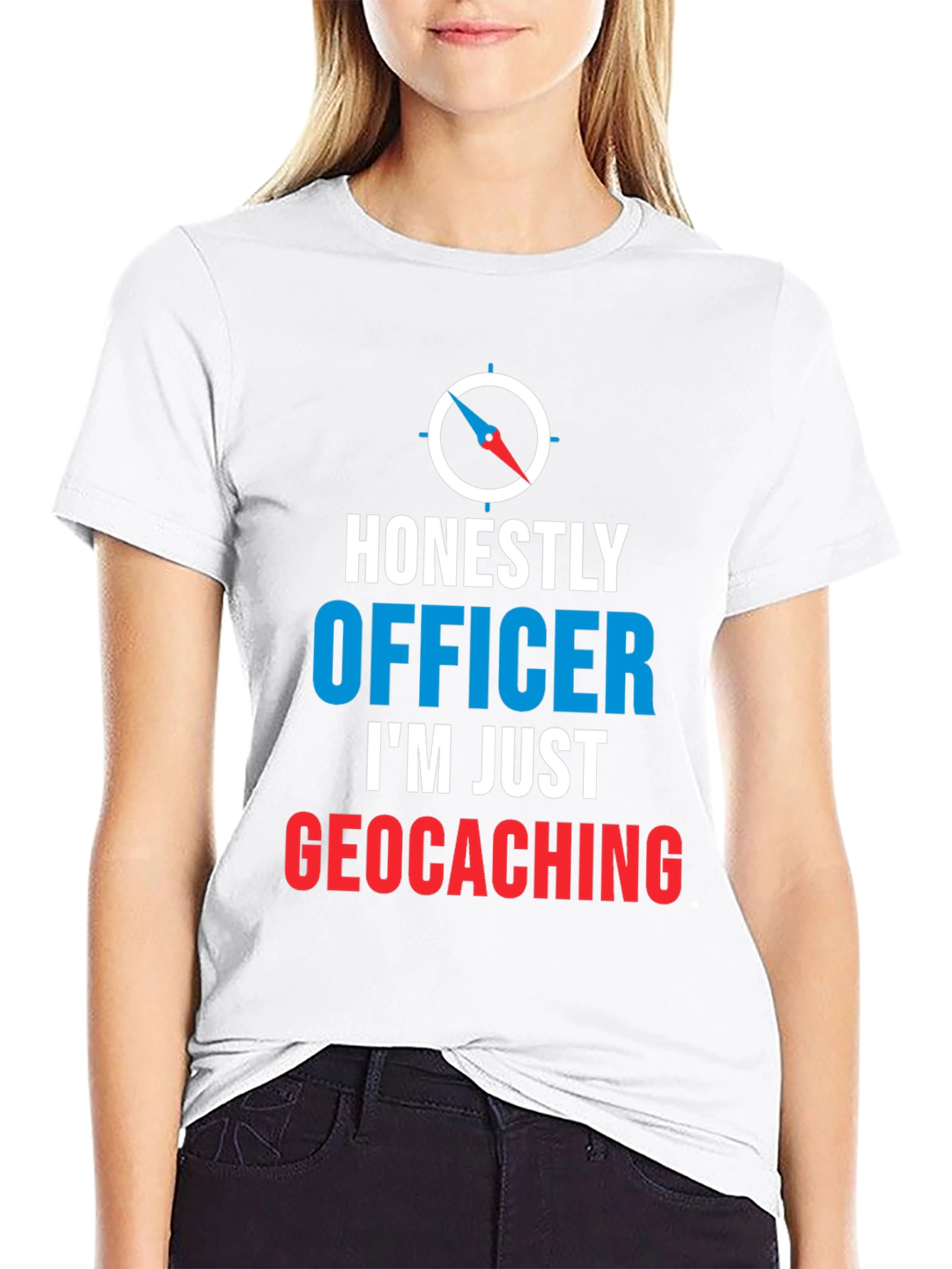 Honestly Officer Im Just Geocaching T-Shirt
