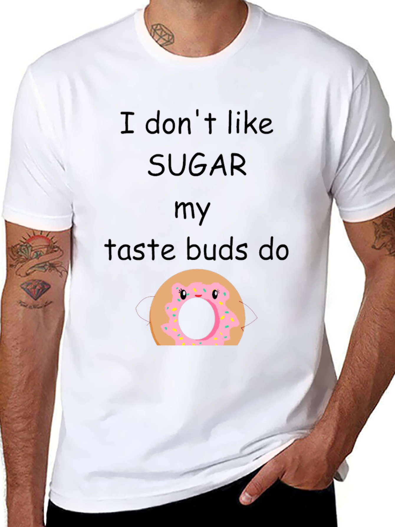 Funny Donut T-Shirt - I Dont Like Sugar