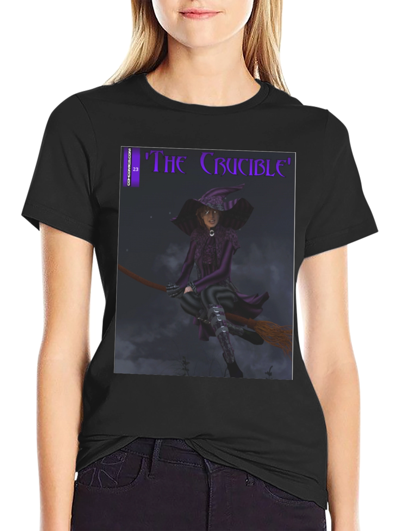 The Crucible Witch T-Shirt - Dark Comic Design