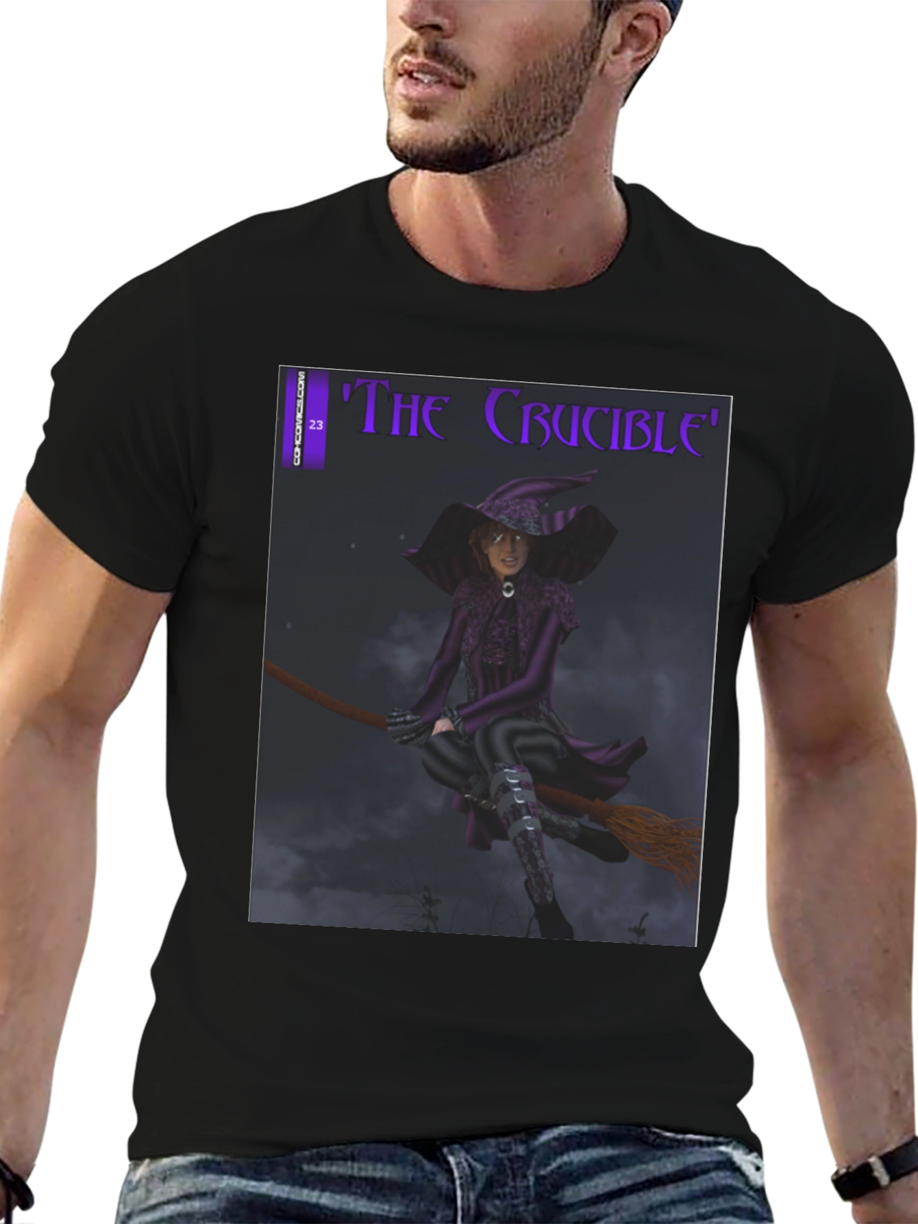 The Crucible Witch T-Shirt - Dark Comic Design