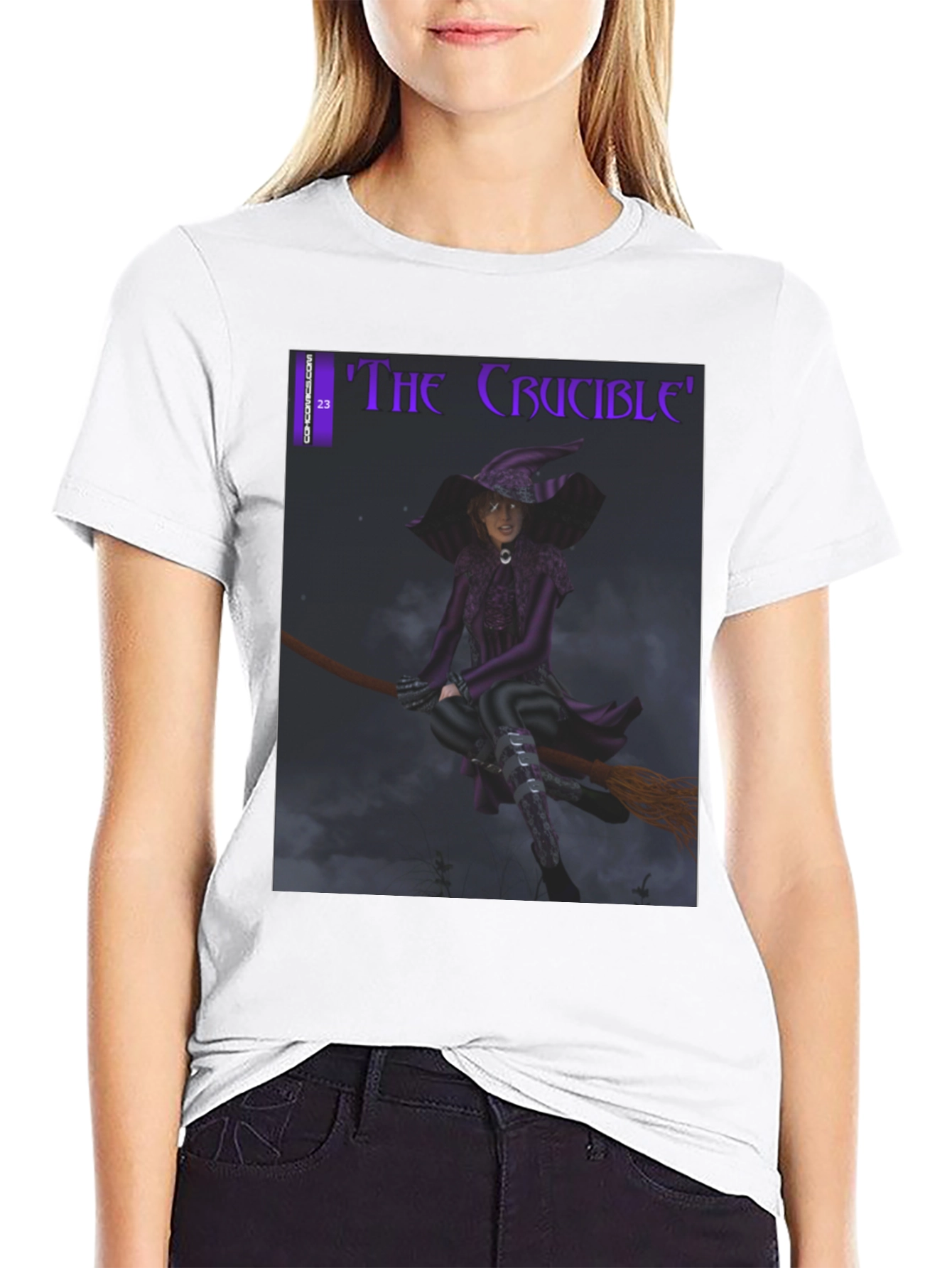 The Crucible Witch T-Shirt - Dark Comic Design