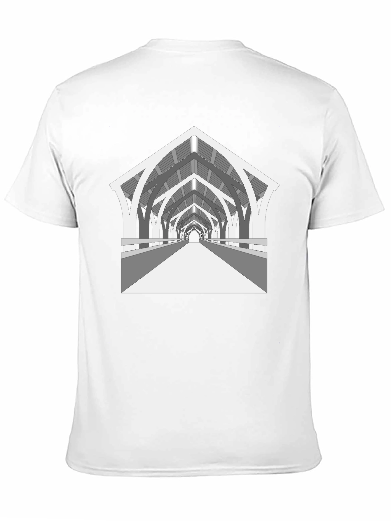Arched Bridge Graphic Tee - Black Cotton Blend