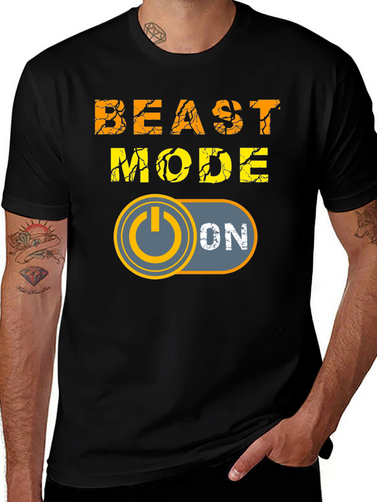 Beast Mode On T-Shirt - Black Graphic Tee