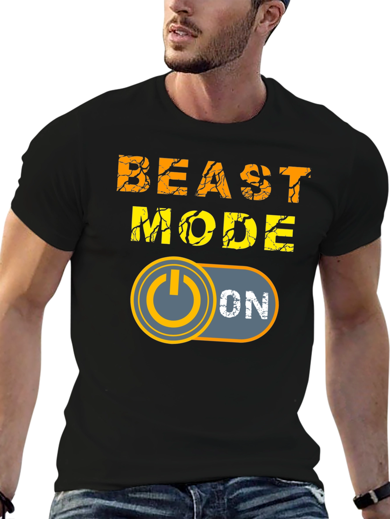 Beast Mode On T-Shirt - Black Graphic Tee