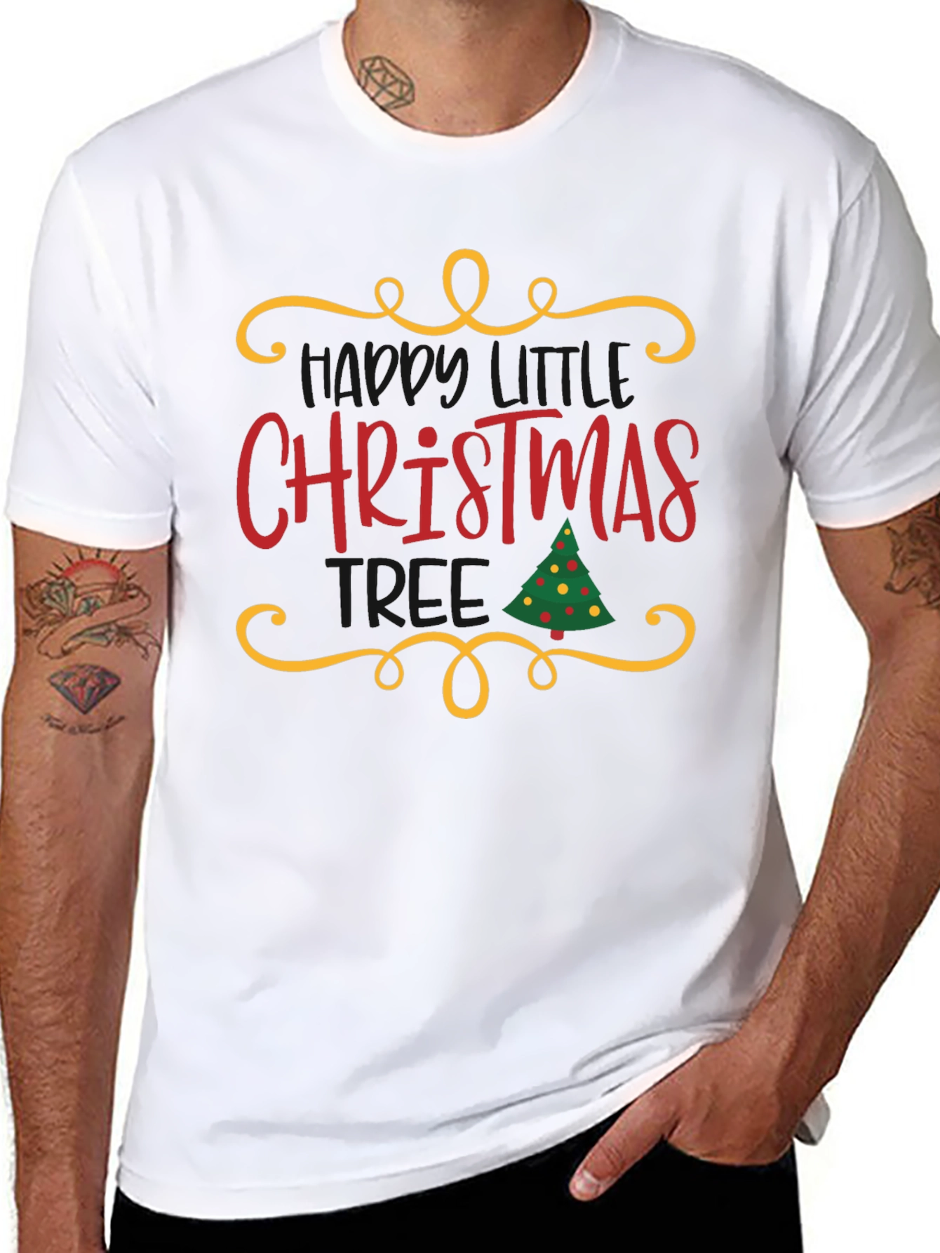 Merry Christmas Tree Graphic Tee