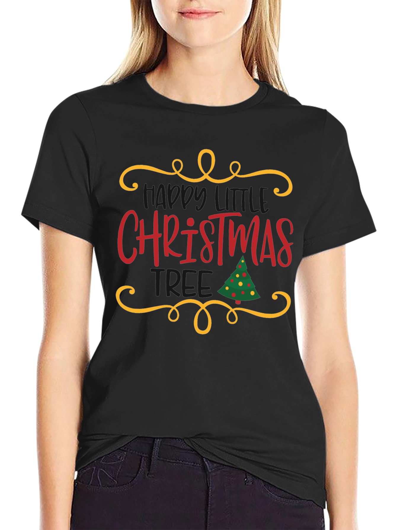 Merry Christmas Tree Graphic Tee