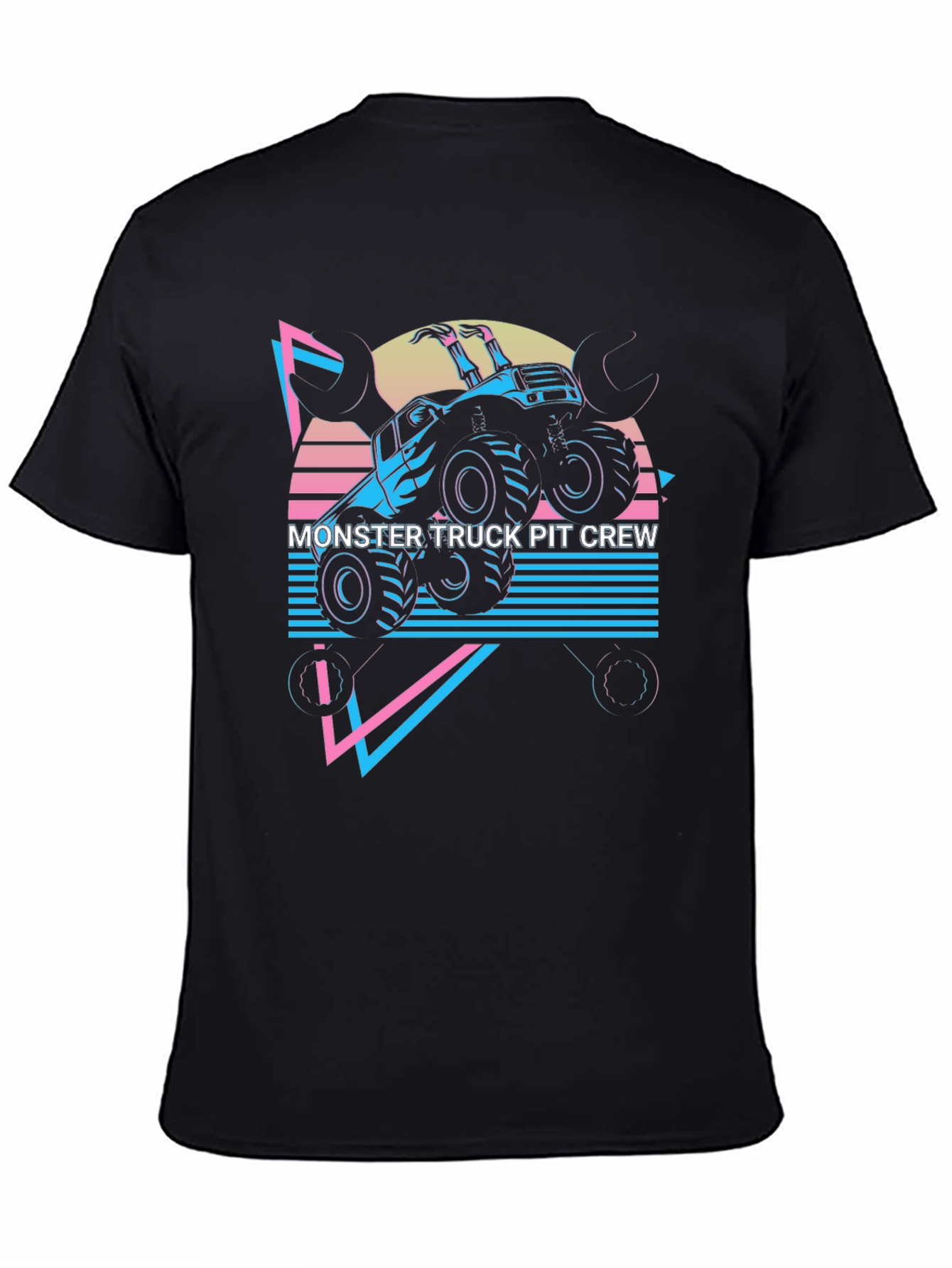 Monster Truck Pit Crew Graphic Tee - Black