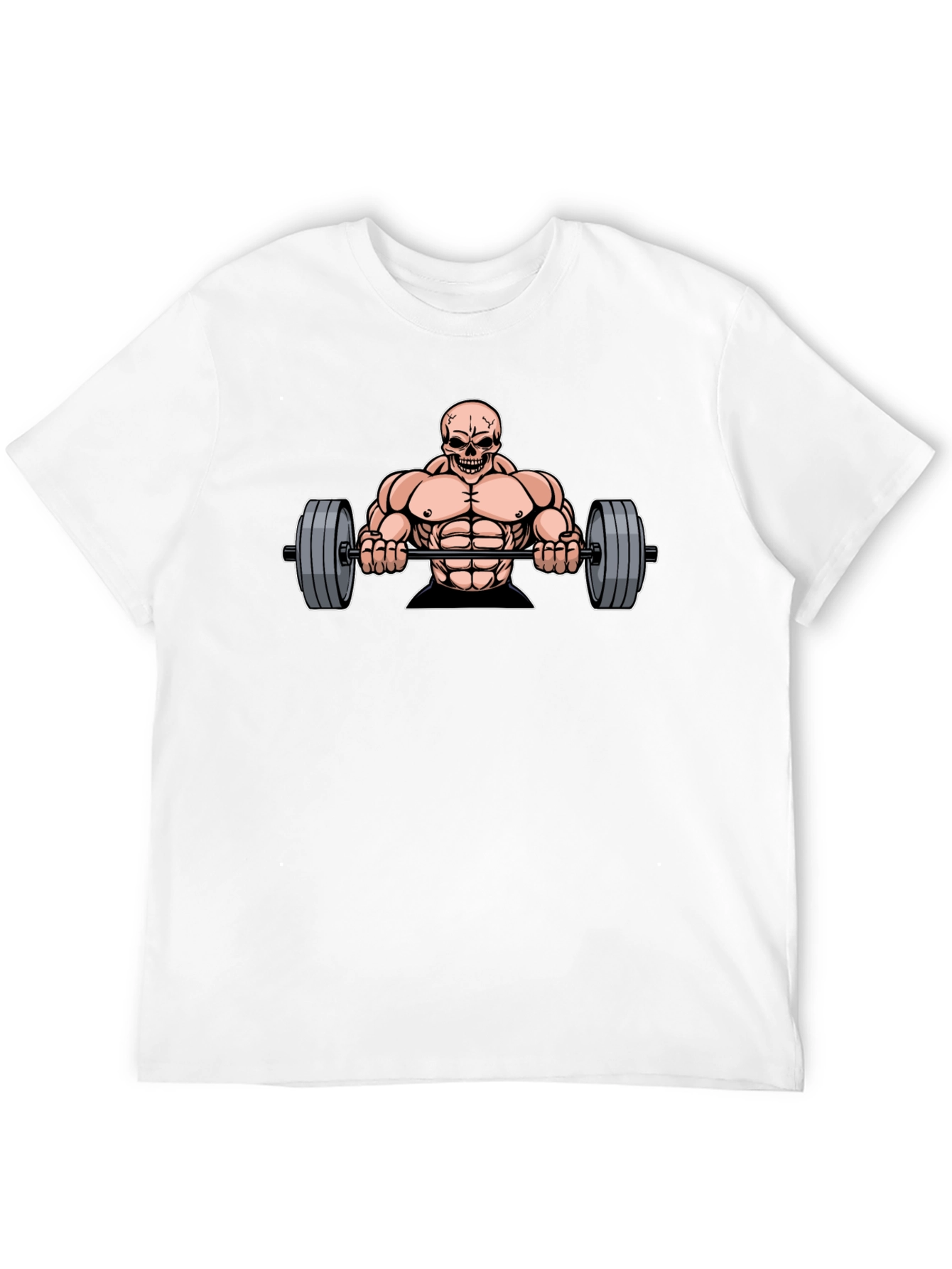 Skull Bodybuilder Graphic Tee - Black