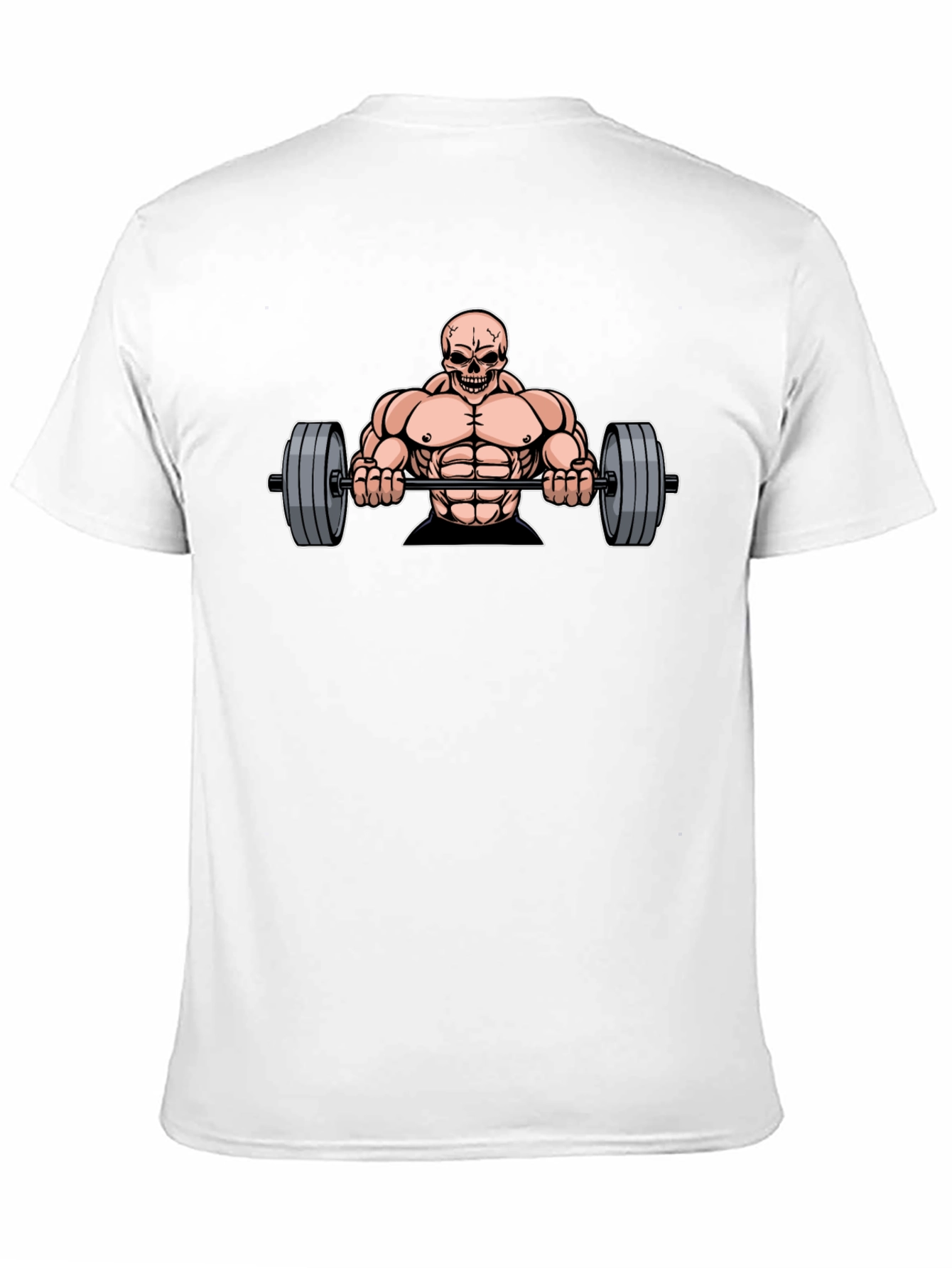 Skull Bodybuilder Graphic Tee - Black