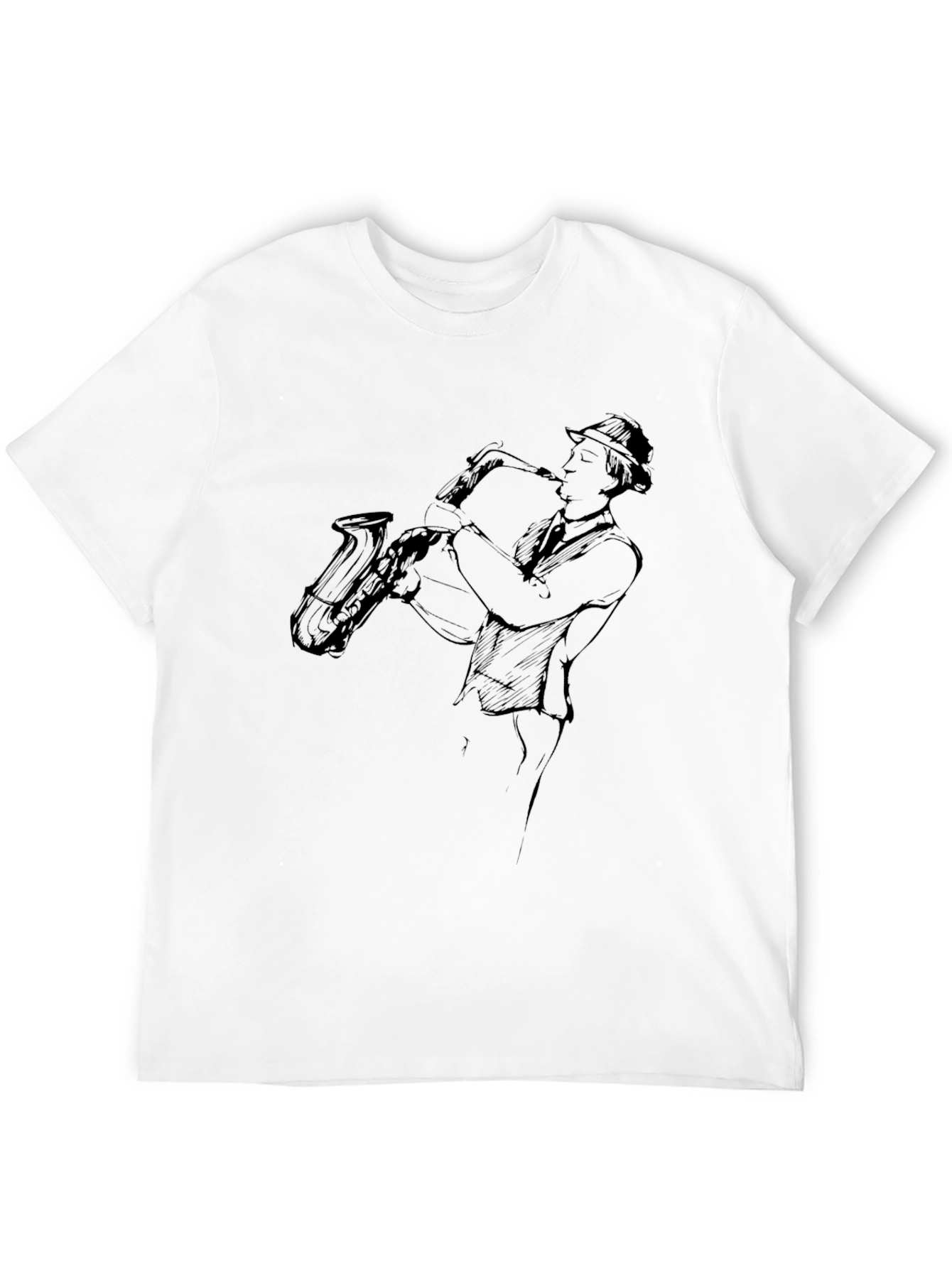 Cool Jazz Saxophone Black T-Shirt