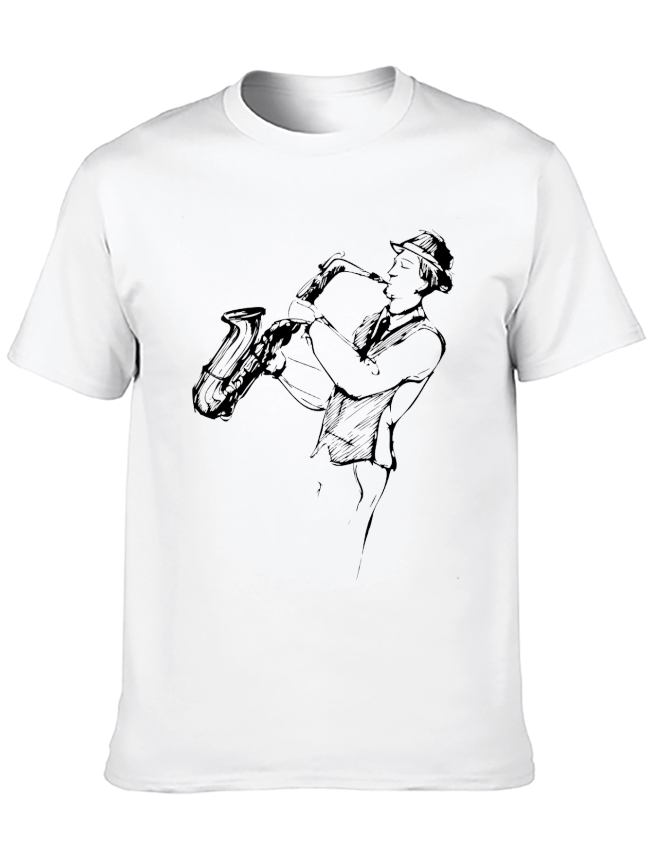 Cool Jazz Saxophone Black T-Shirt