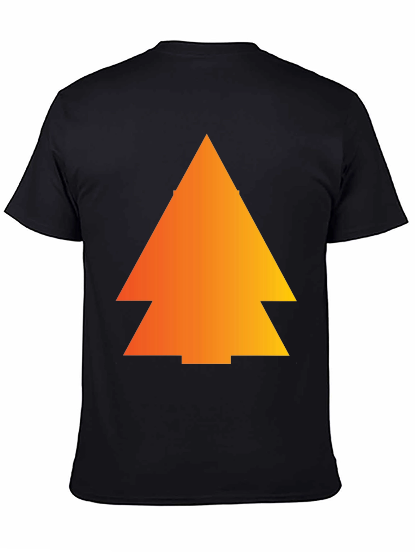 Gradient Pine Tree Graphic Tee - Black