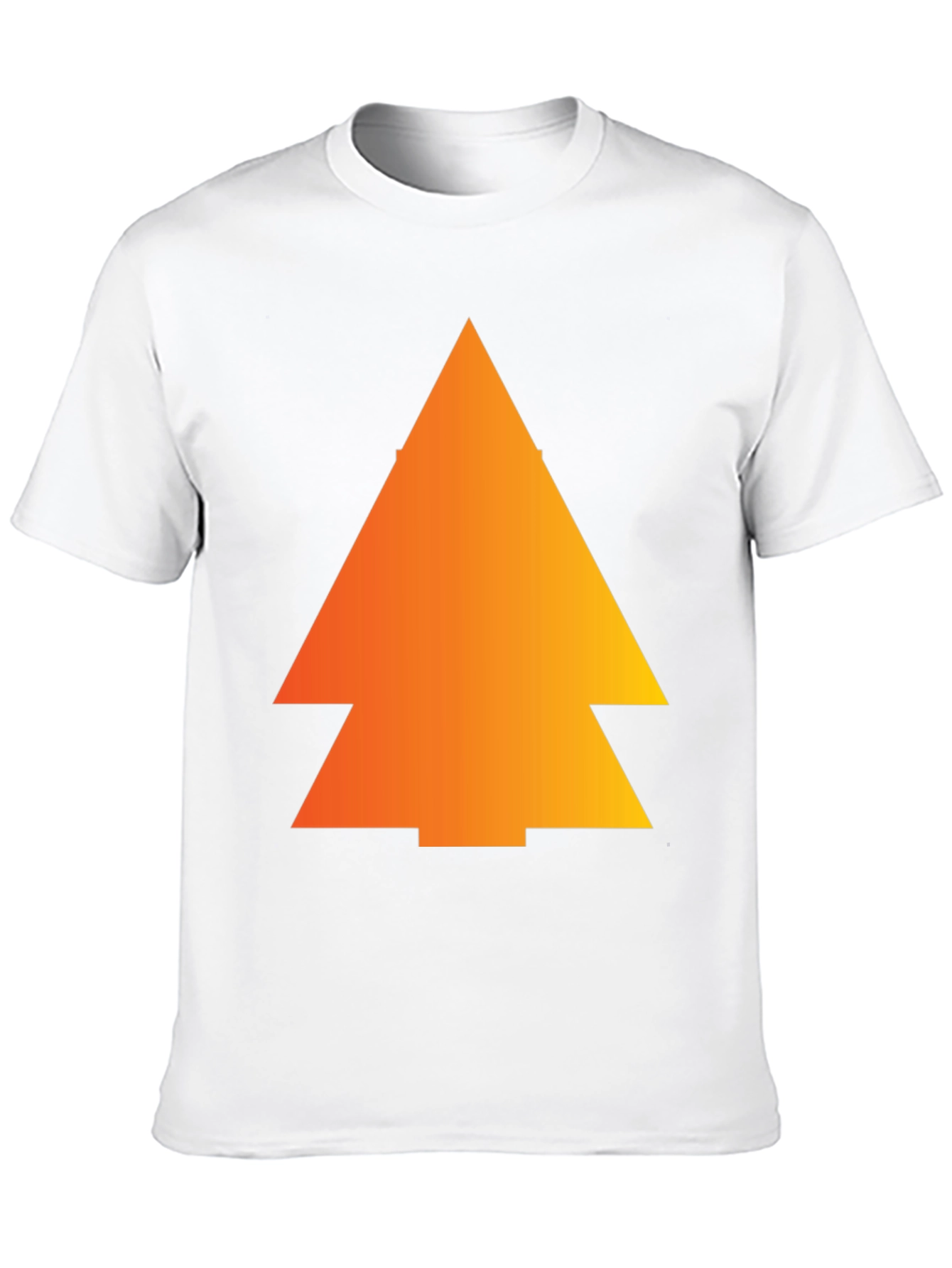 Gradient Pine Tree Graphic Tee - Black