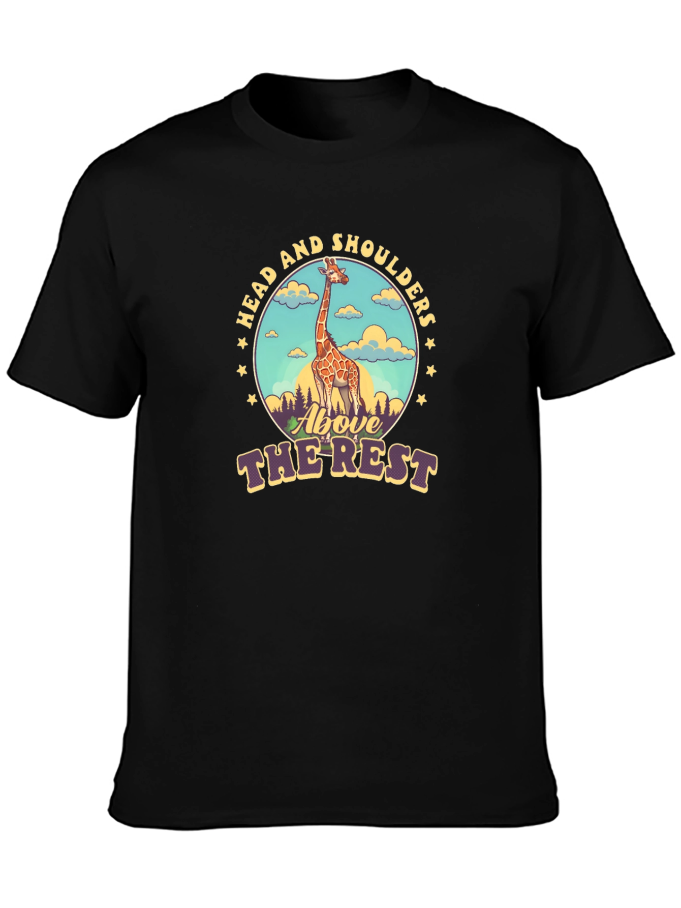 Head and Shoulders Giraffe Graphic Tee