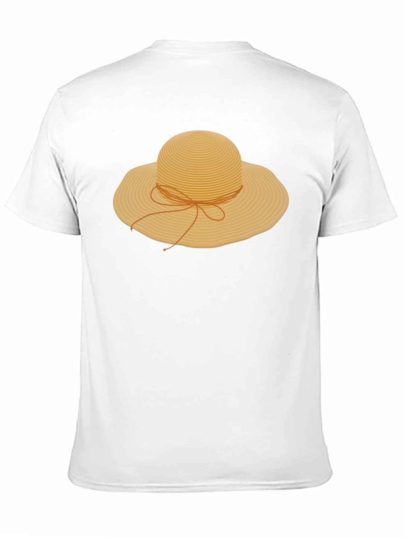 Straw Hat Graphic T-Shirt - Stylish Summer Tee