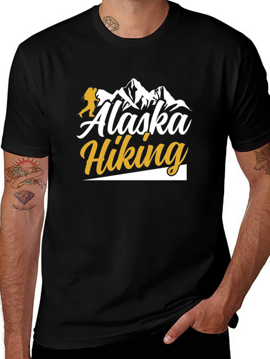 Alaska Hiking Graphic Tee - Outdoor Adventure Shirt