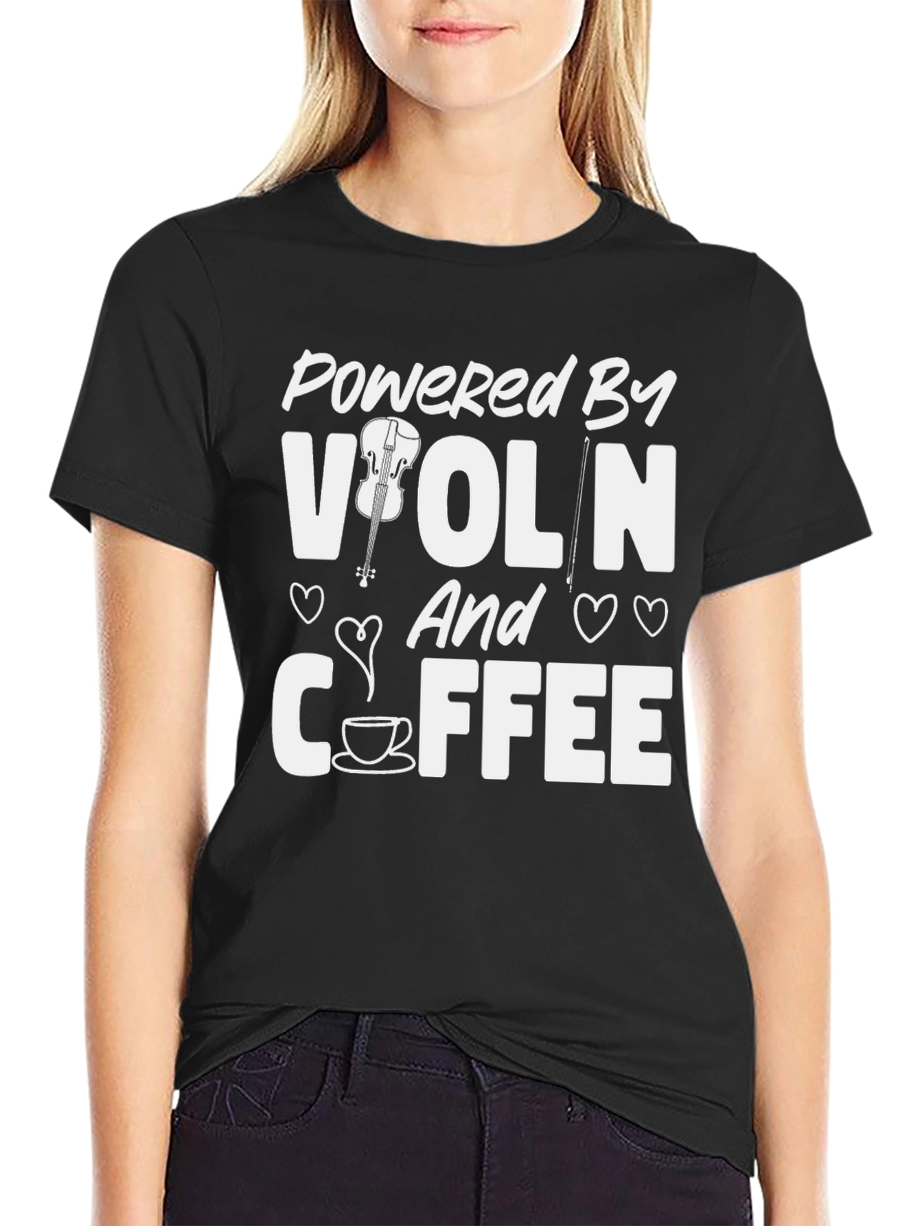 Powered By Violin and Coffee T-Shirt