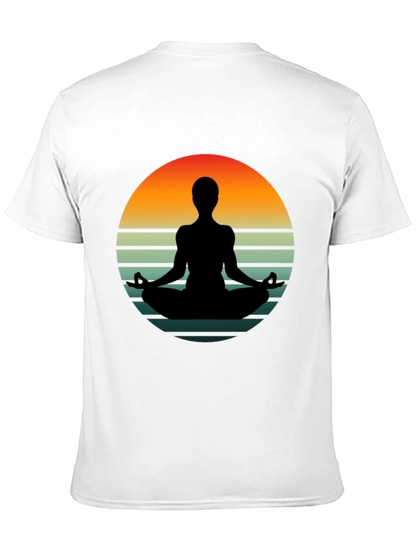 Yoga Silhouette Sunset Graphic T-Shirt