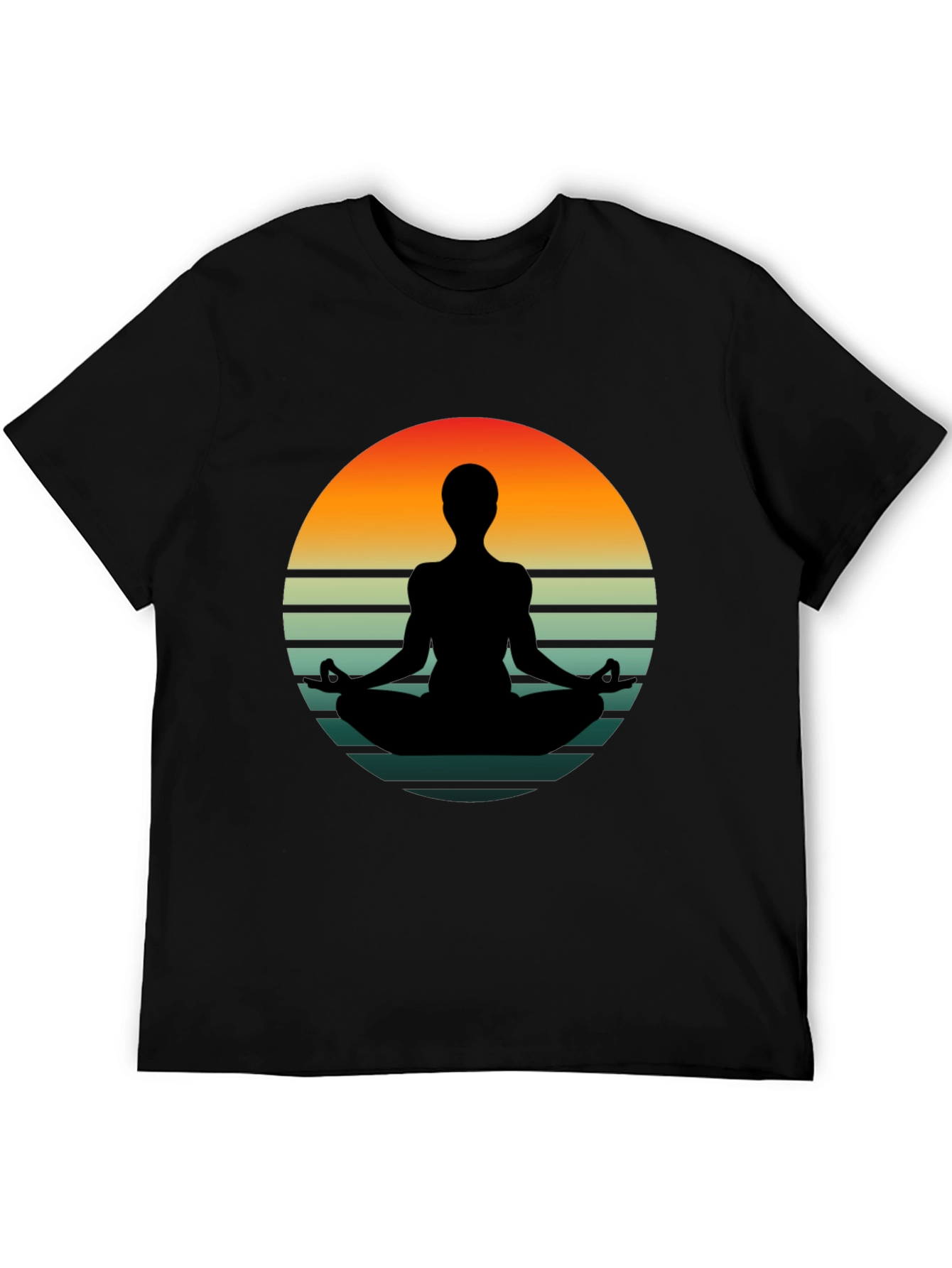 Yoga Silhouette Sunset Graphic T-Shirt