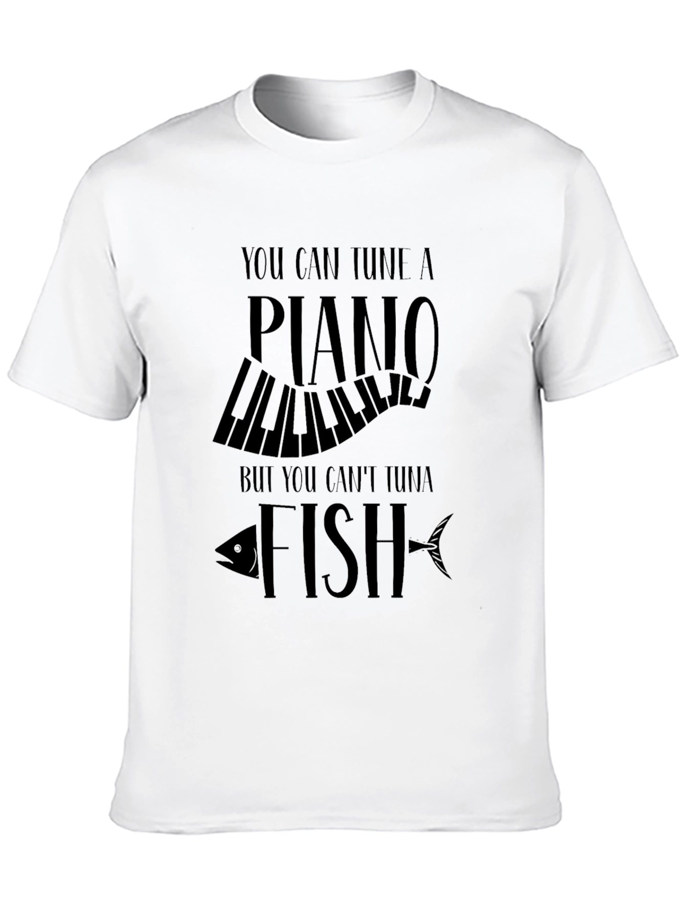 Tune A Piano Tuna Fish Funny Graphic T-Shirt
