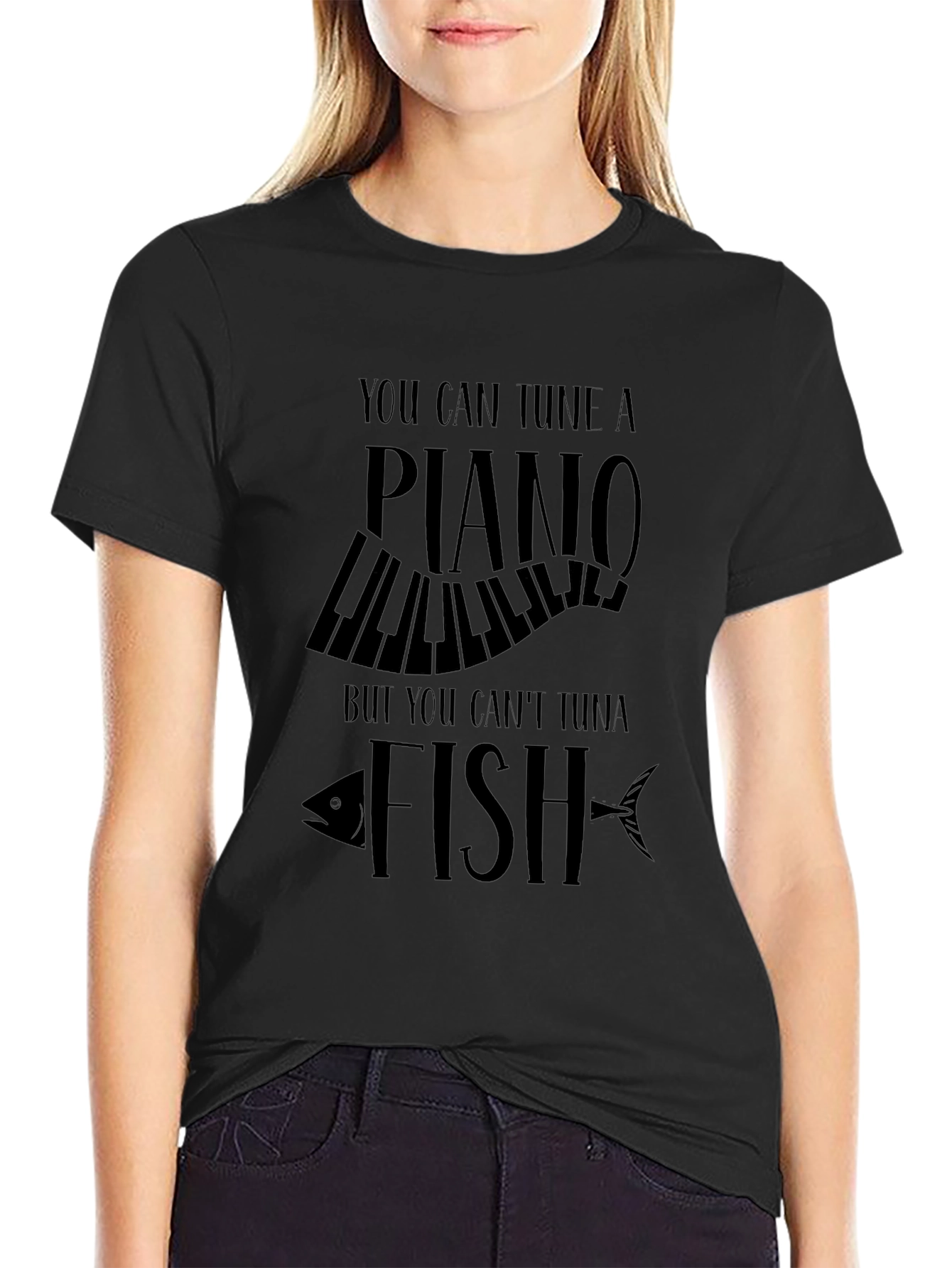 Tune A Piano Tuna Fish Funny Graphic T-Shirt