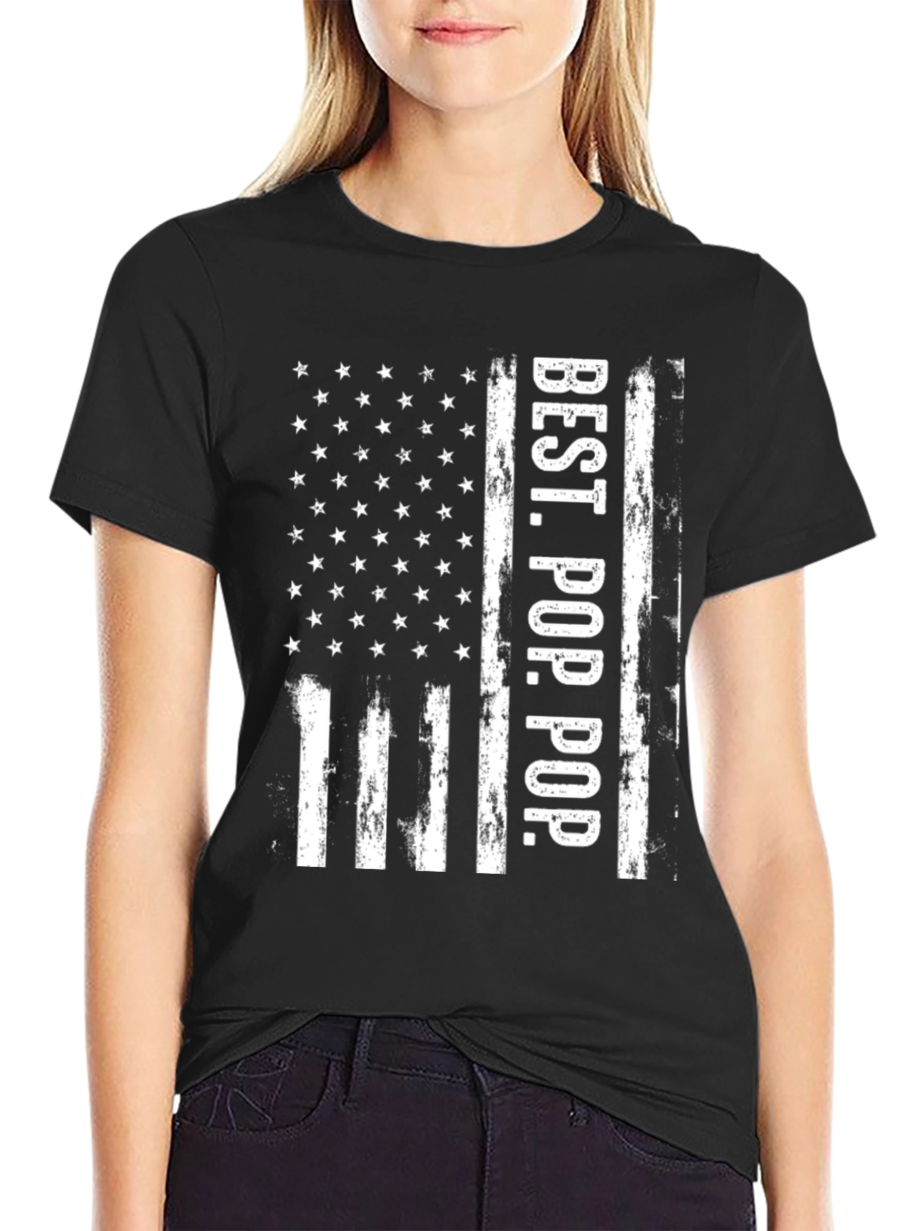 Best Pop Pop American Flag T-Shirt
