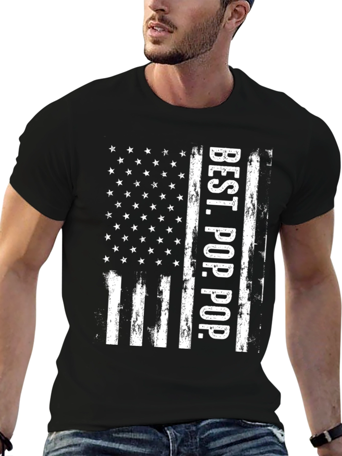 Best Pop Pop American Flag T-Shirt