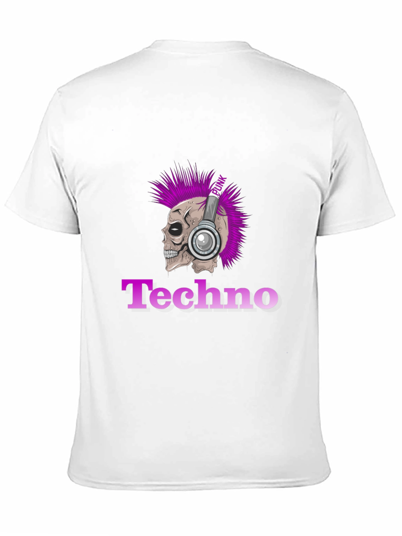 Techno Punk Skull Graphic T-Shirt