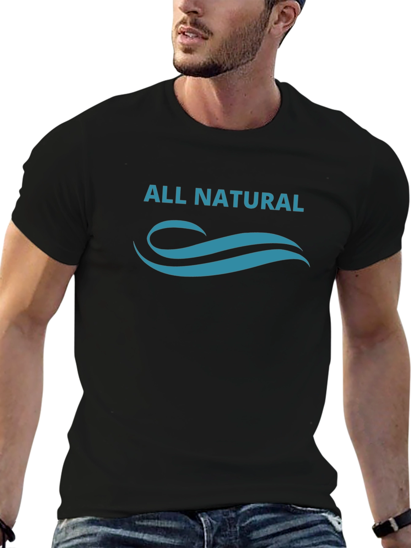All Natural Black Graphic Tee