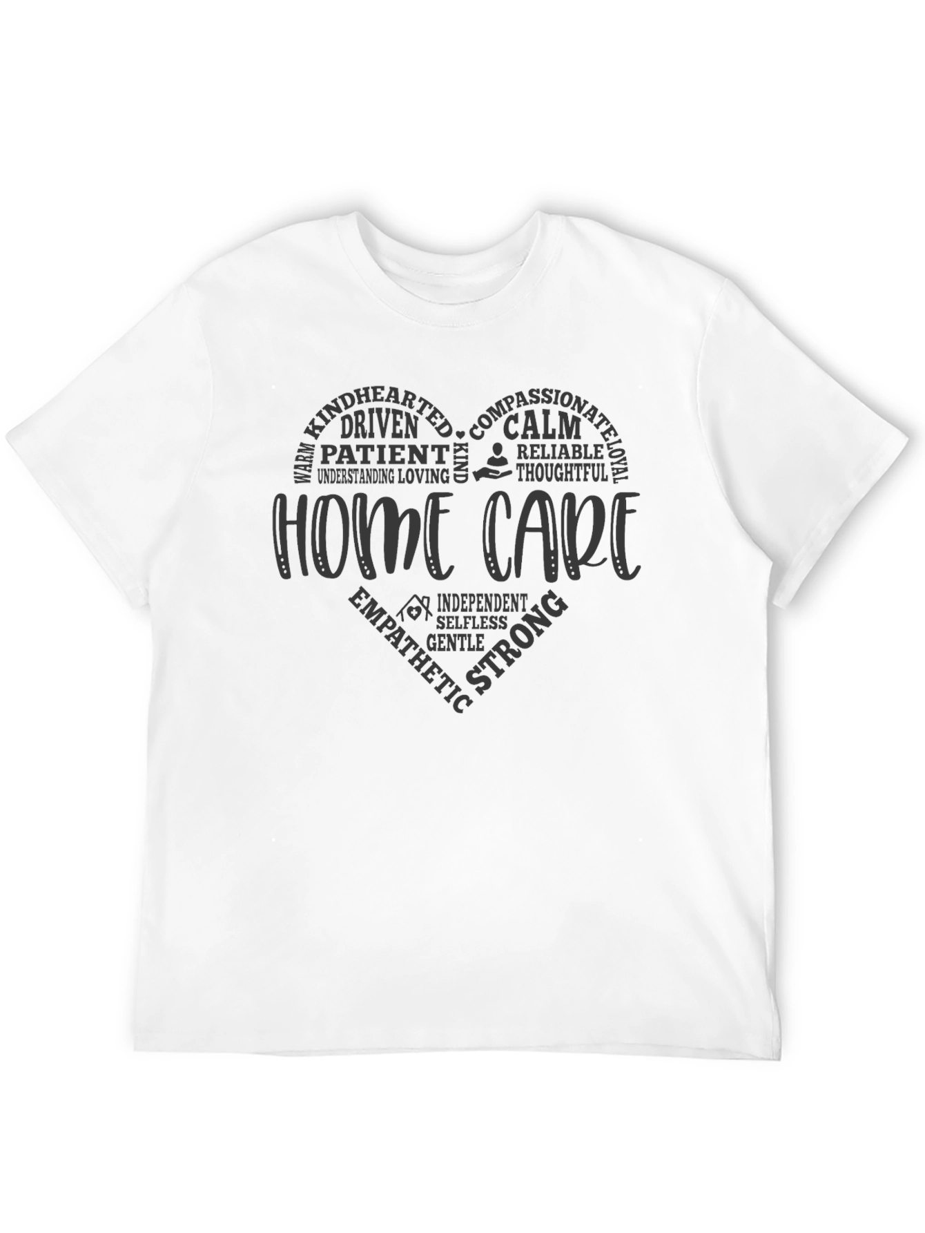 Home Care Heart T-Shirt - Compassionate Caregiver Tee