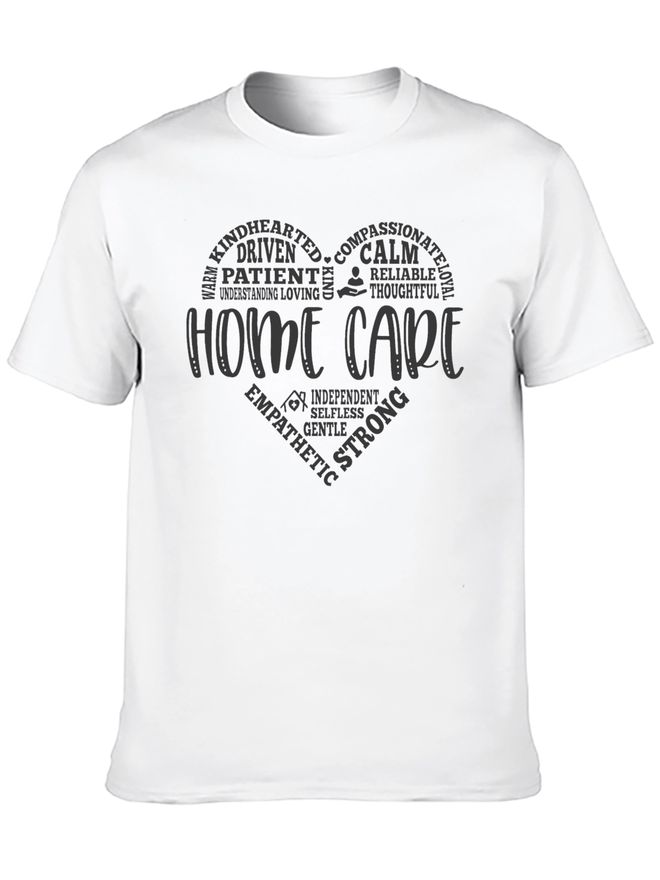 Home Care Heart T-Shirt - Compassionate Caregiver Tee