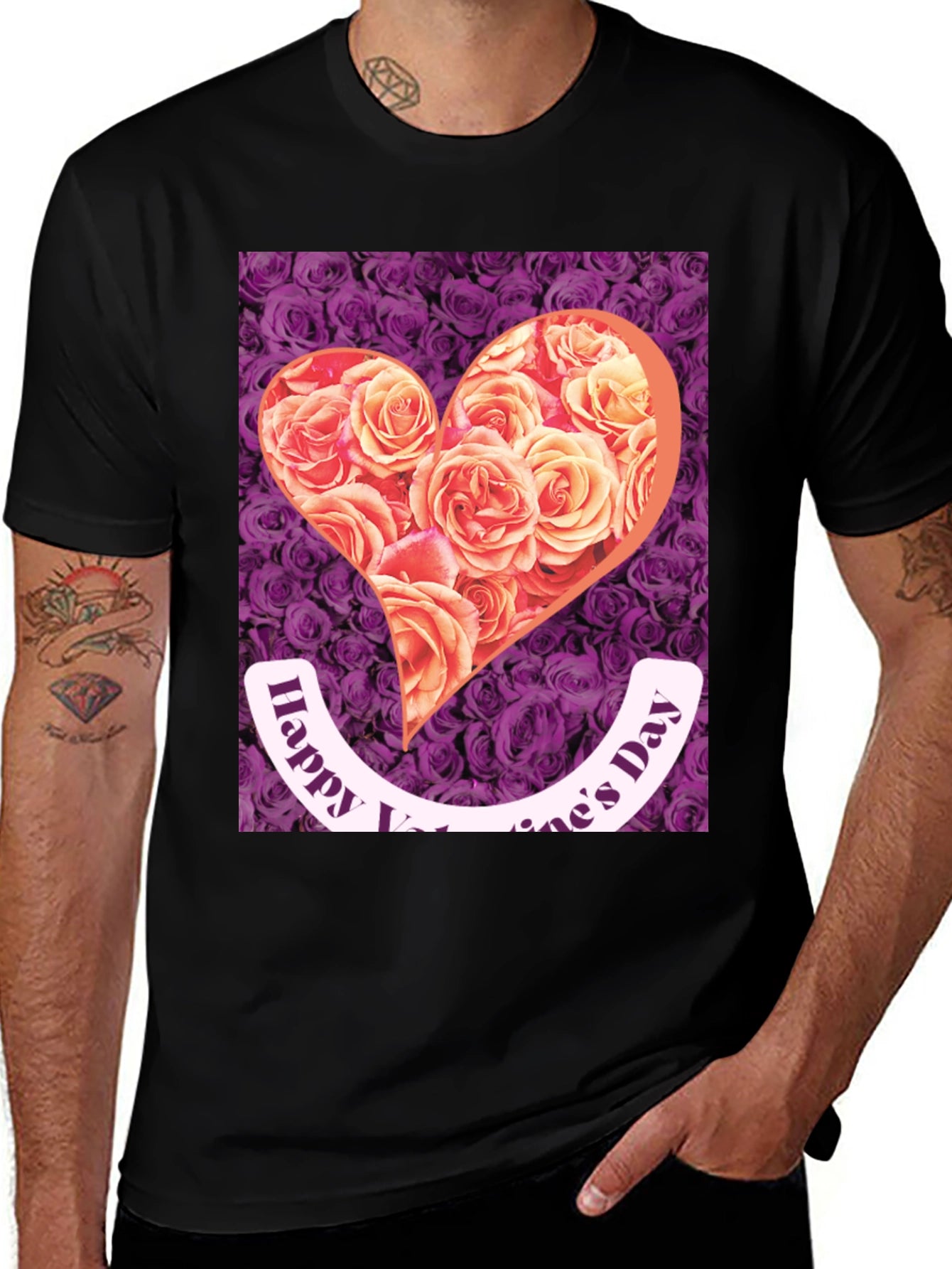 Floral Heart Valentines Day T-Shirt