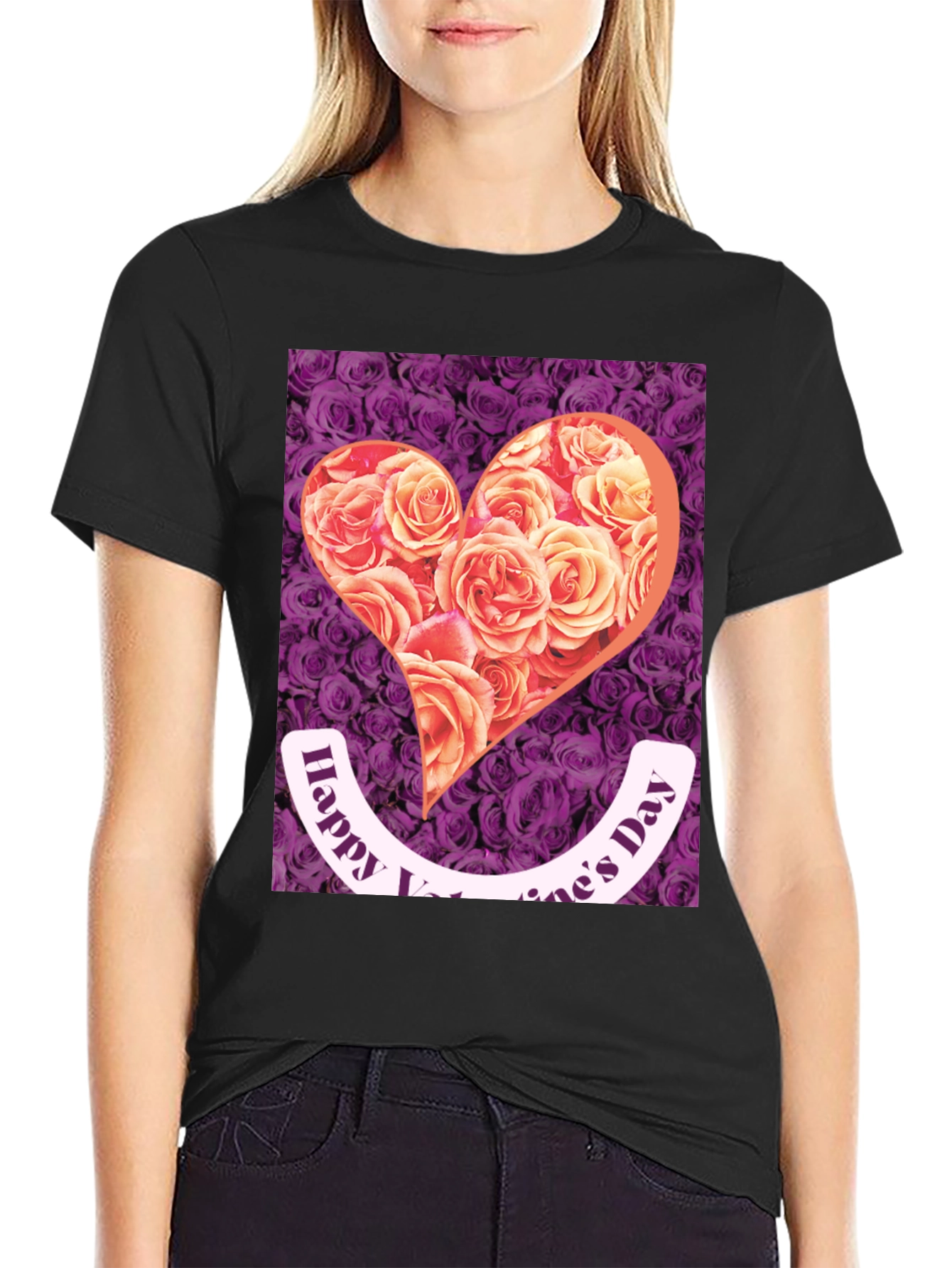 Floral Heart Valentines Day T-Shirt
