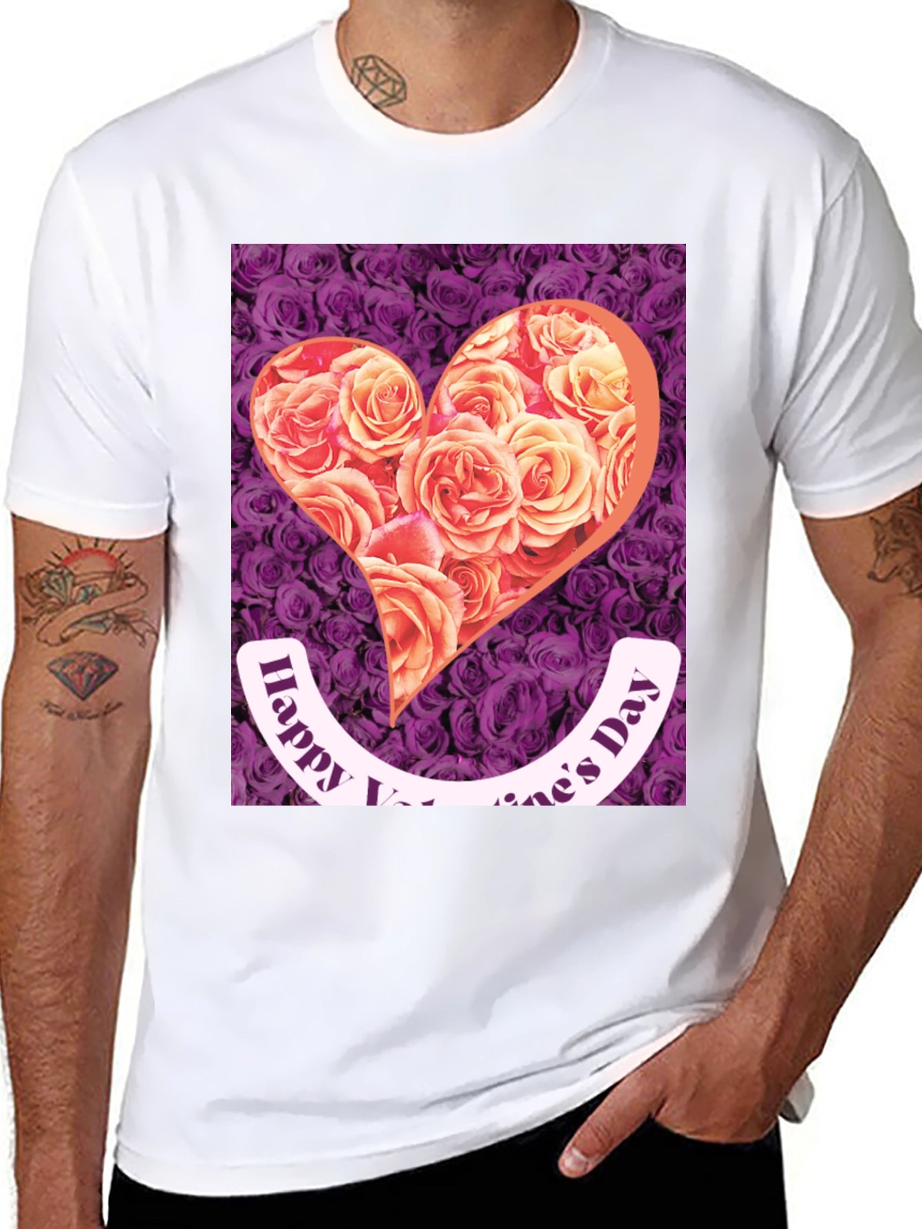 Floral Heart Valentines Day T-Shirt