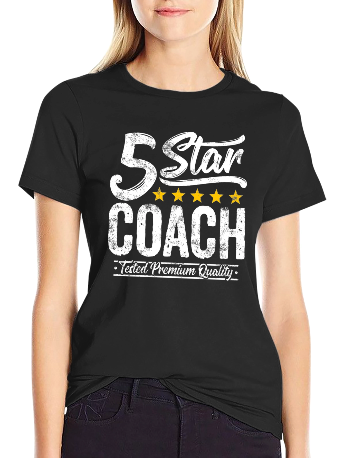 5 Star Coach Premium Black T-Shirt