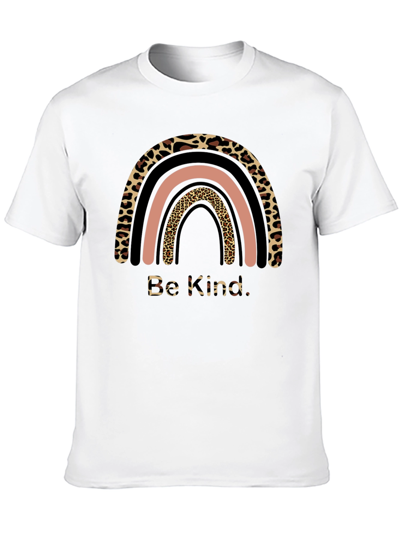 Be Kind Leopard Rainbow Graphic Tee