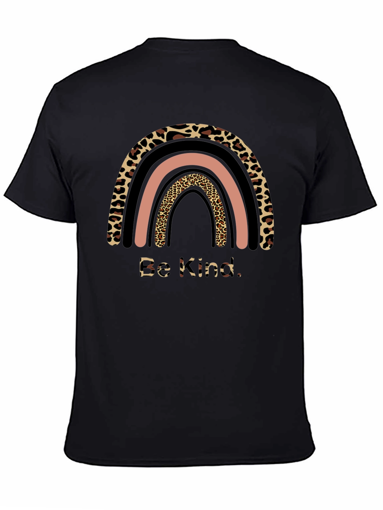 Be Kind Leopard Rainbow Graphic Tee