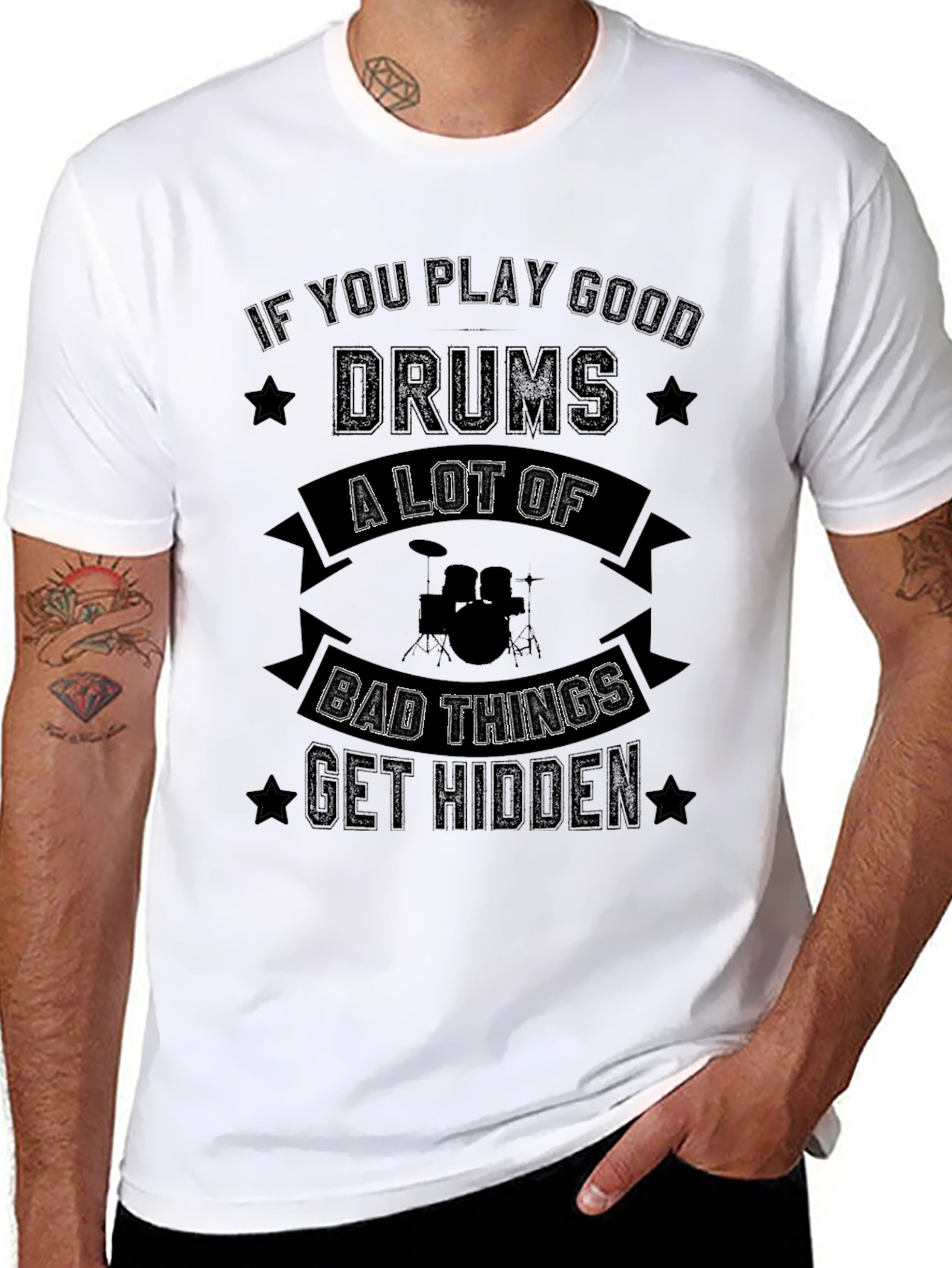 Drummer Graphic Tee: If You Play Good Drums T-Shirt