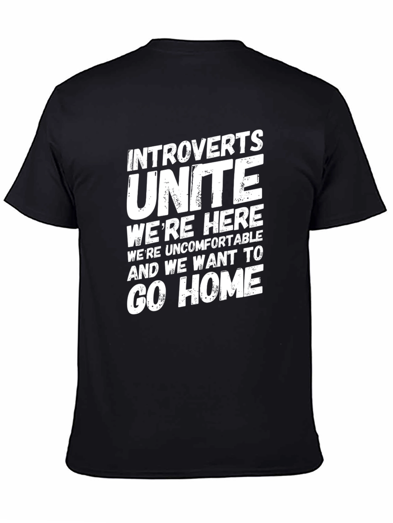 Introverts Unite Slogan T-Shirt - Humorous Tee