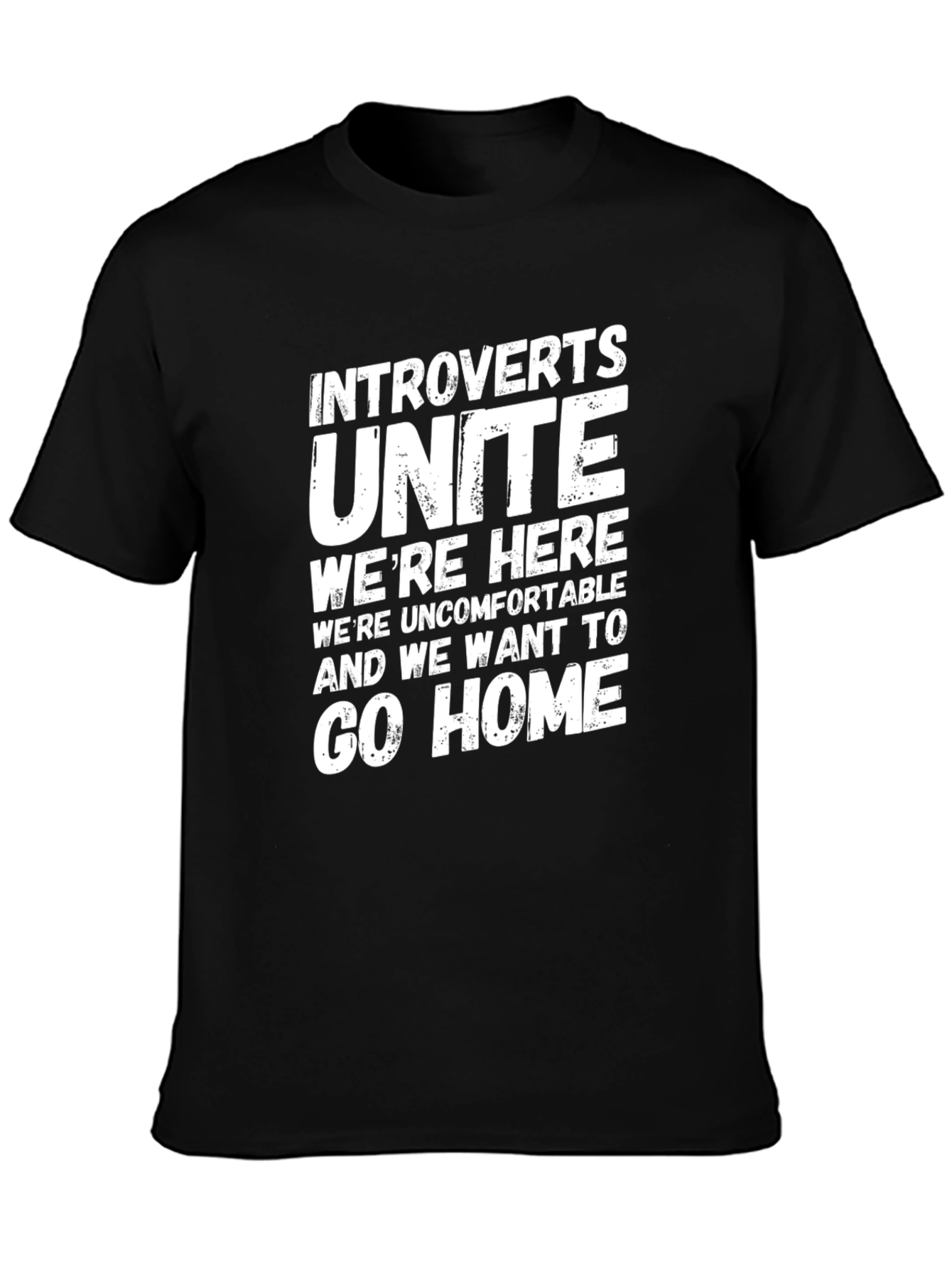 Introverts Unite Slogan T-Shirt - Humorous Tee